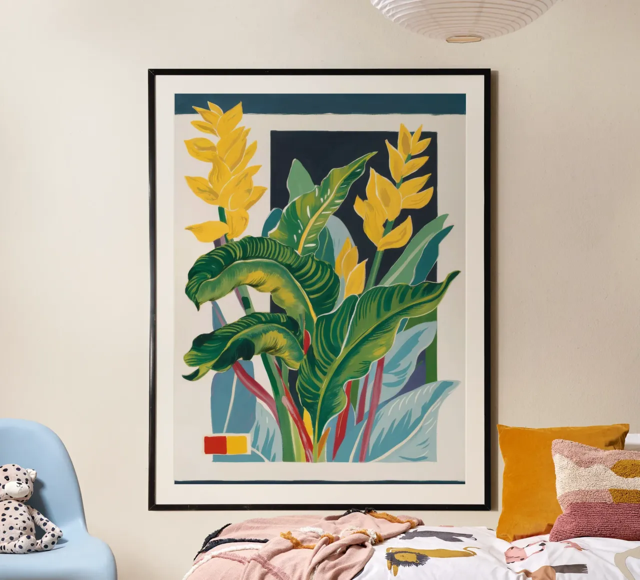 Sinfonia della foglia d'oro poster con telaio in plastica da Ebony Carpenter
