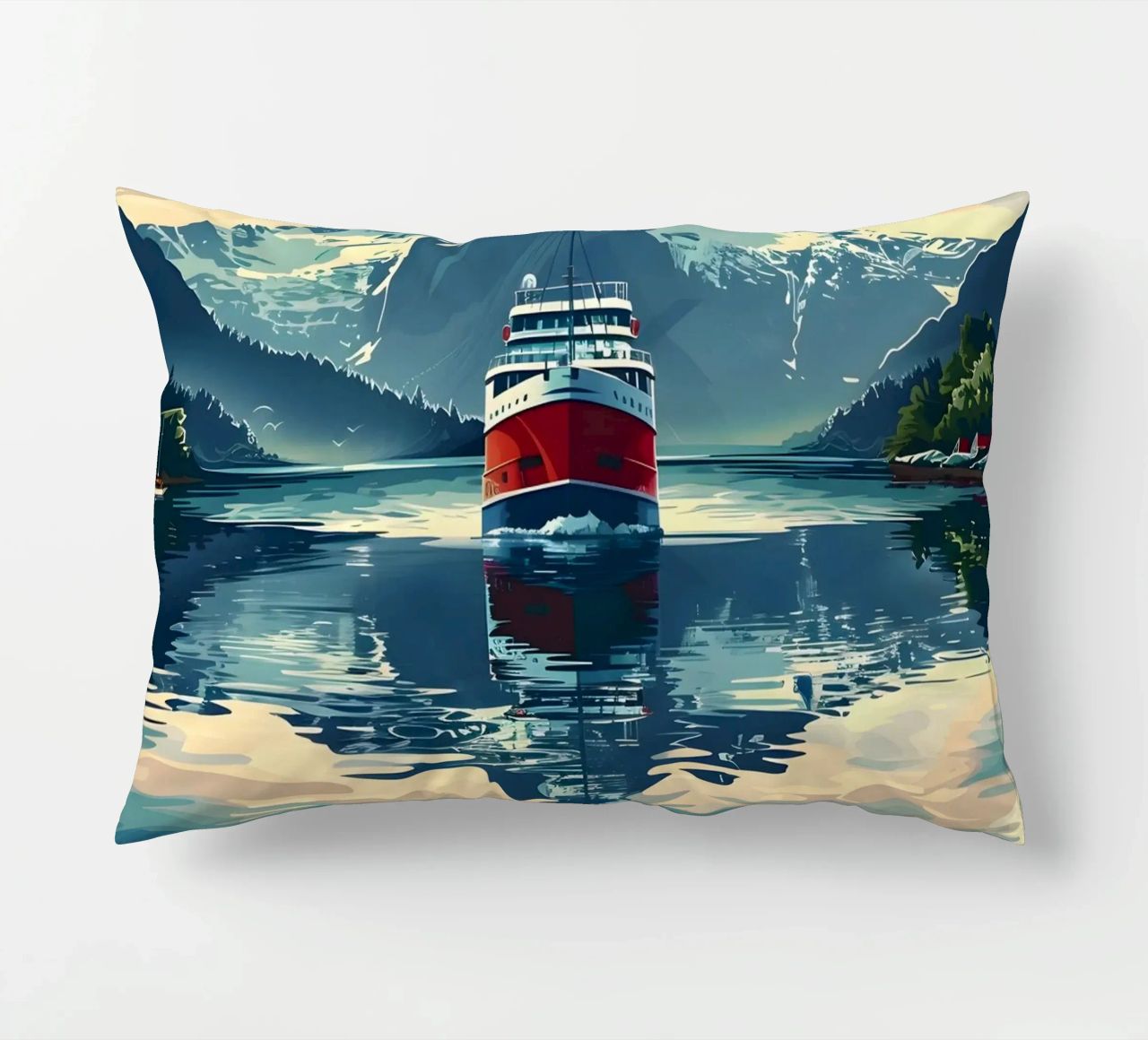 Norwegen Fjord Reiseposter cuscino da Vintage Travel Art