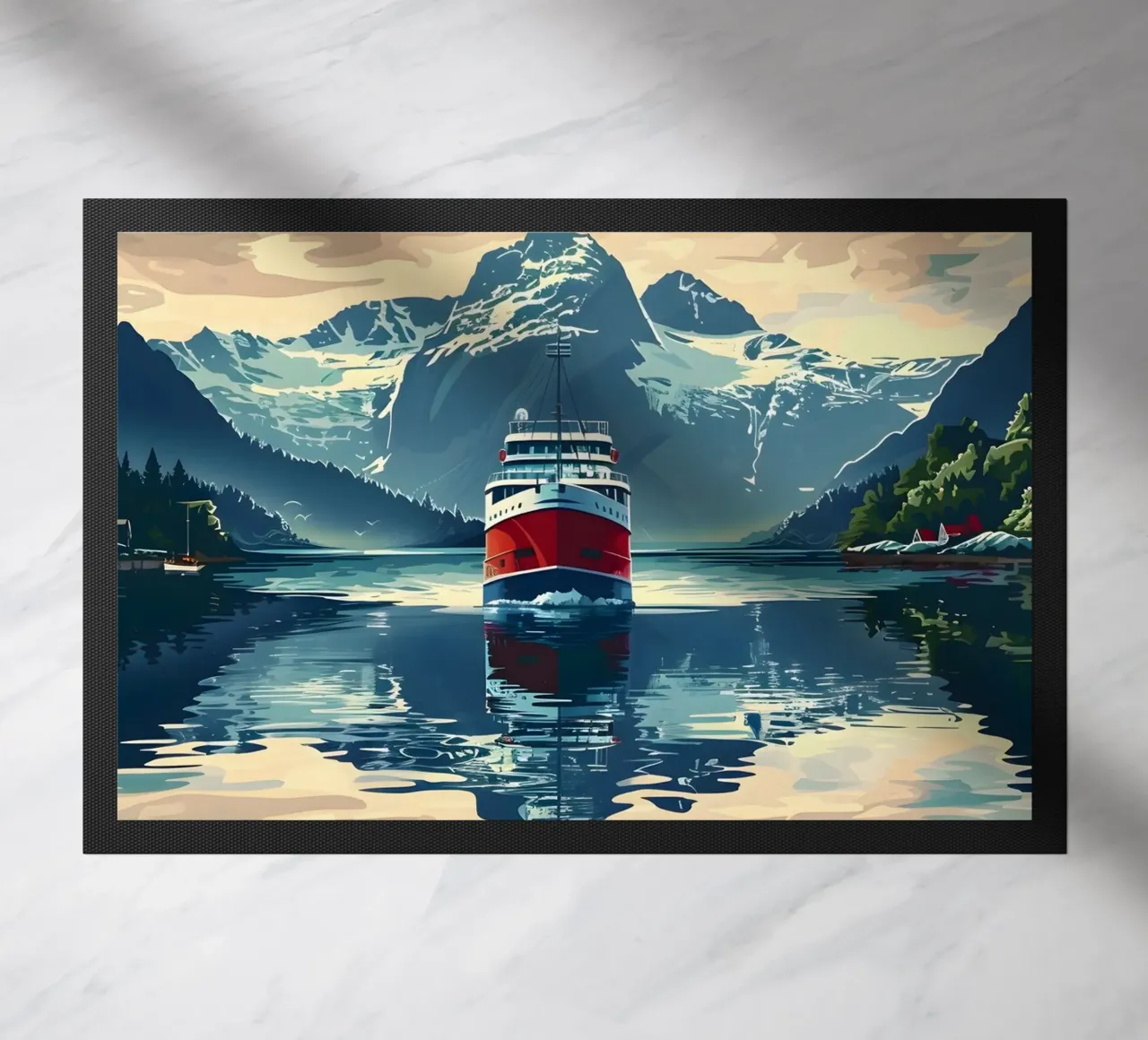 Norwegen Fjord Reiseposter zerbino da Vintage Travel Art