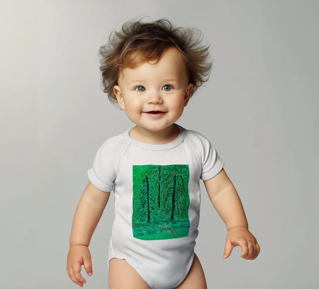 Untitled No 16 from The Yosemite Suite short-sleeve baby romper by khanrosie