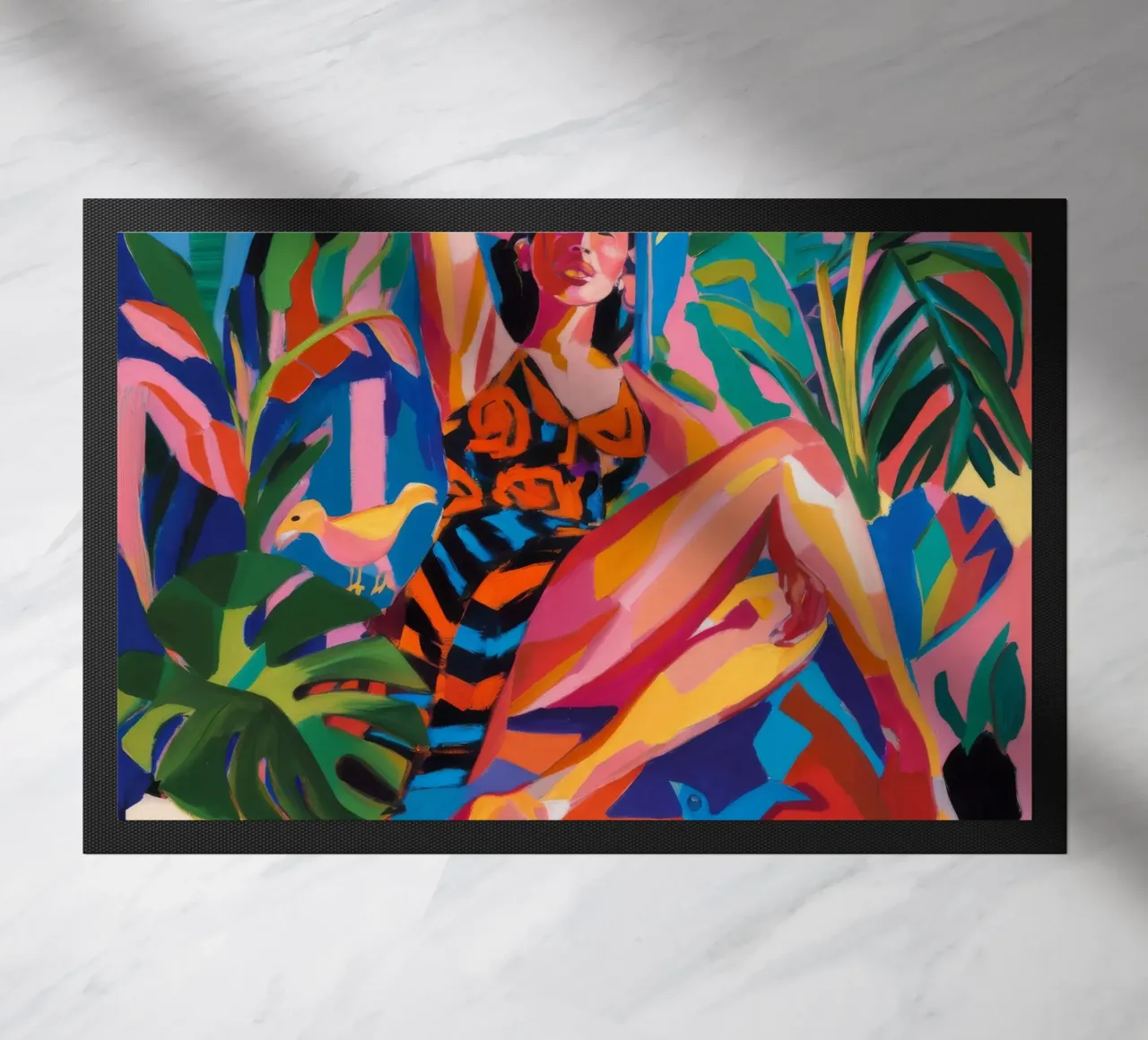 Esplosione di colori tropicali zerbino da Ebony Carpenter