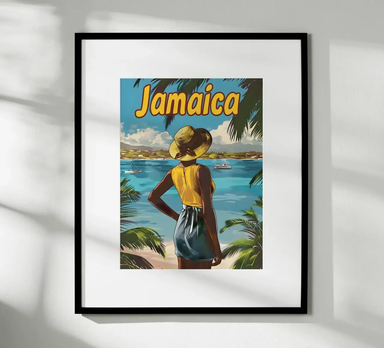 Jamaika Vintgae Reiseposter poster con telaio in alluminio da Vintage Travel Art