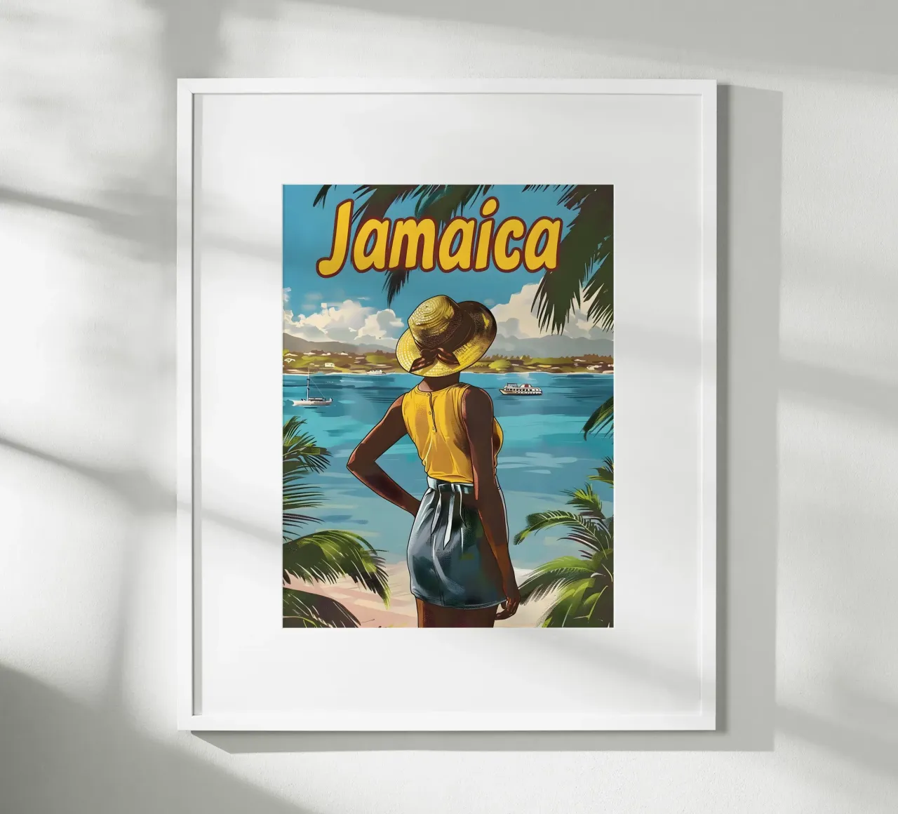 Jamaika Vintgae Reiseposter poster con telaio in alluminio da Vintage Travel Art