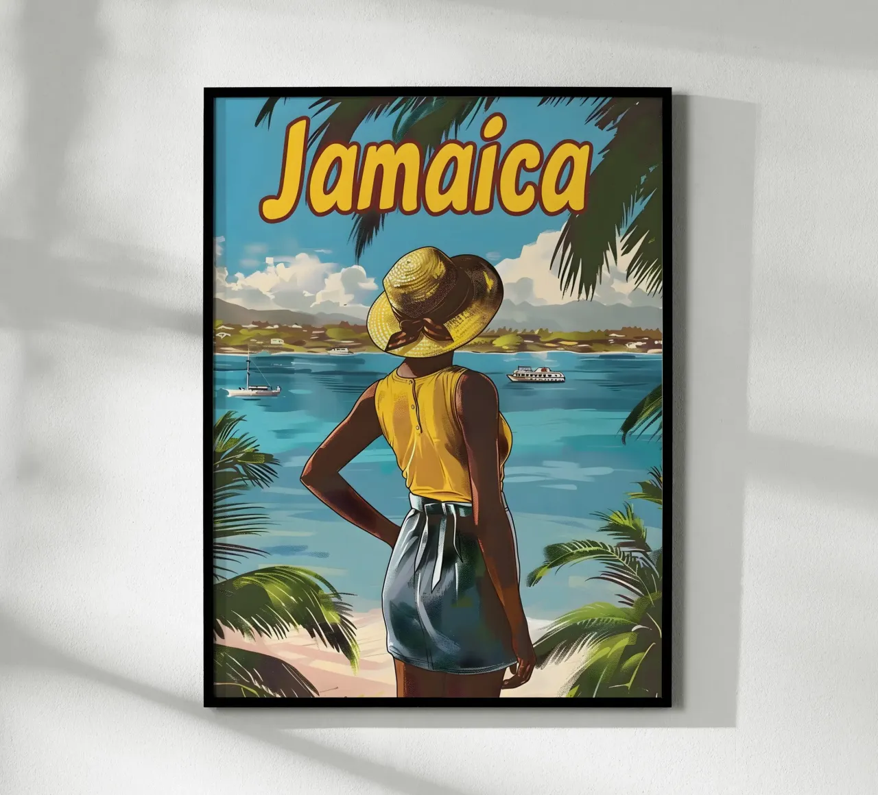 Jamaika Vintgae Reiseposter poster con telaio in alluminio da Vintage Travel Art