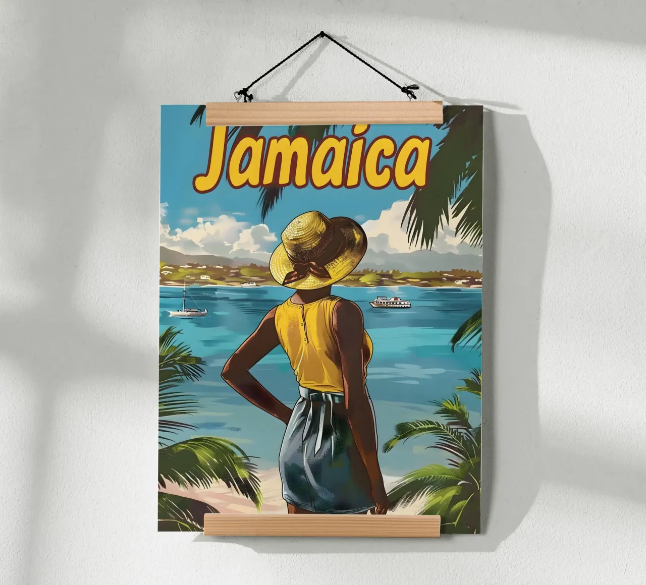 Jamaika Vintgae Reiseposter poster con telaio in alluminio da Vintage Travel Art