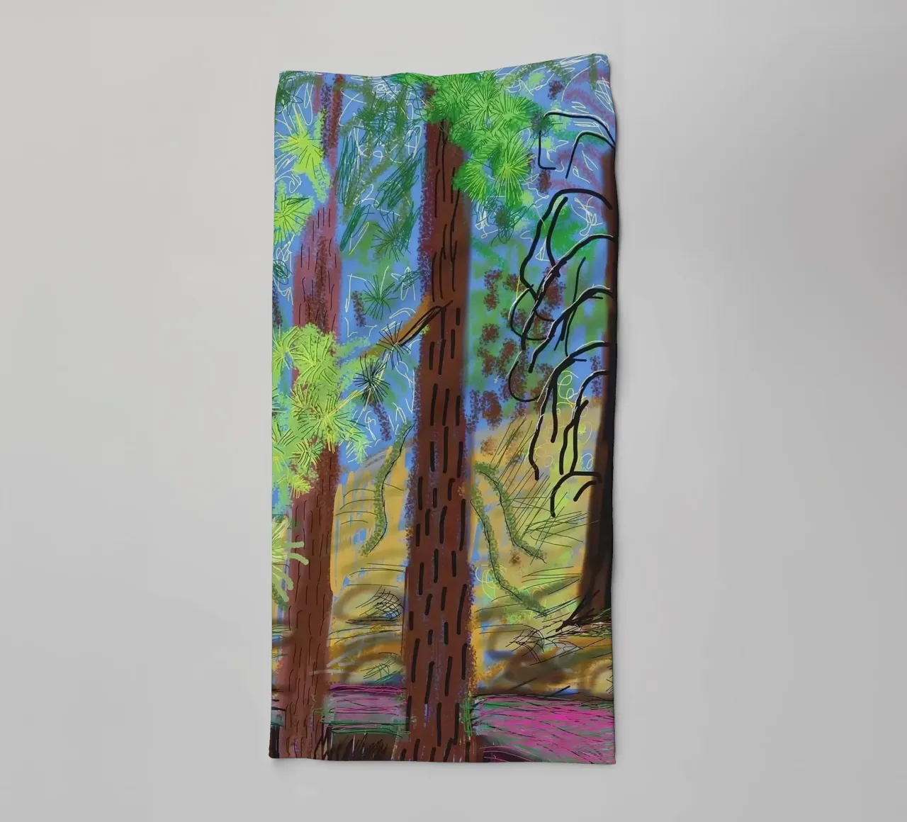 trees branches towel by khanrosie