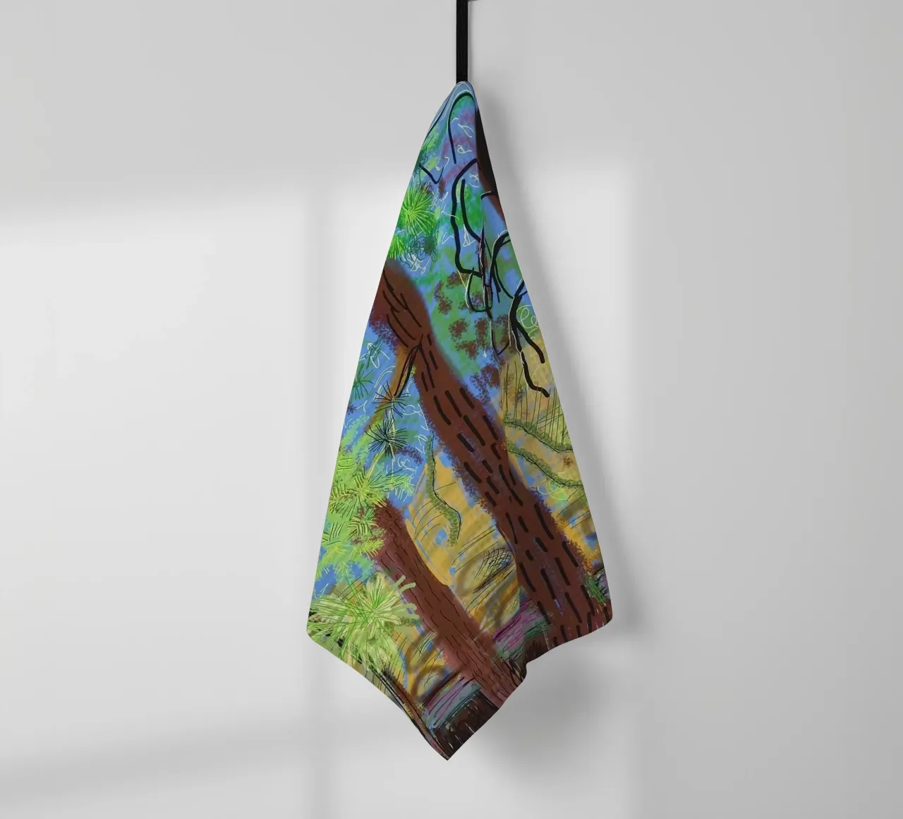 trees branches tea towel by khanrosie