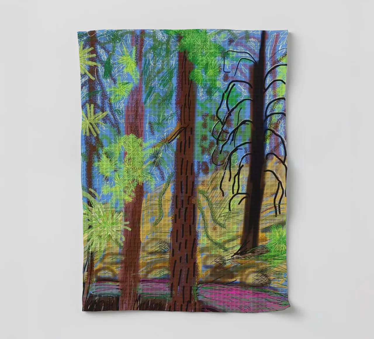 trees branches tea towel by khanrosie