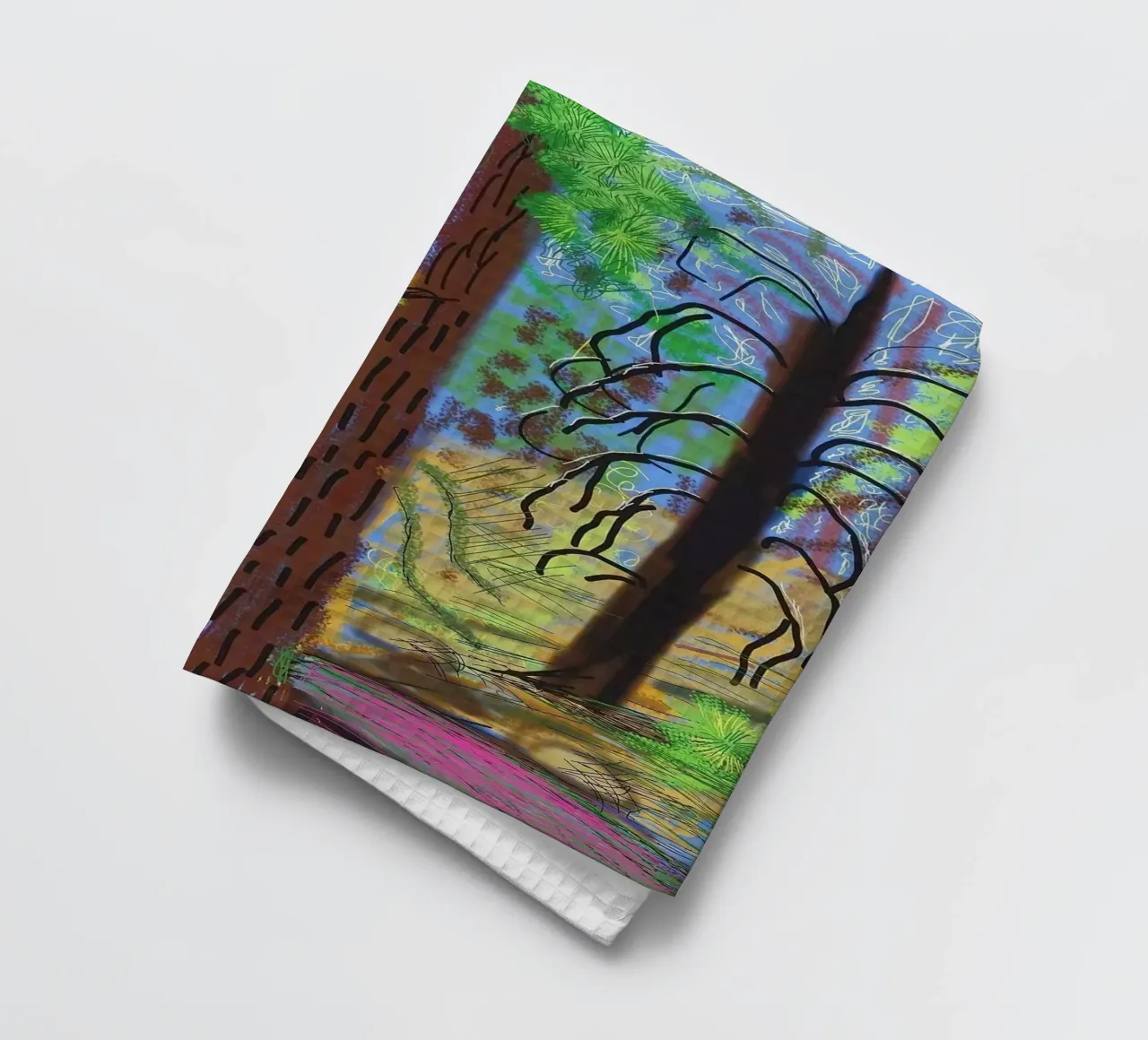 trees branches tea towel by khanrosie