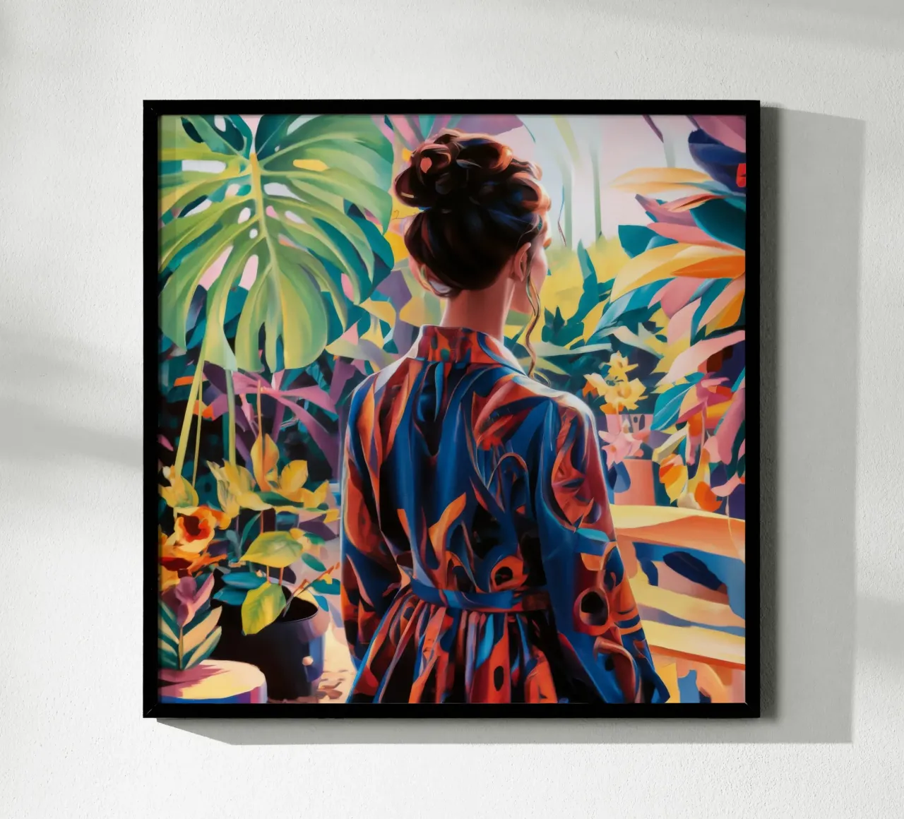 Momento di riflessione in giardino poster con telaio in plastica da Ebony Carpenter
