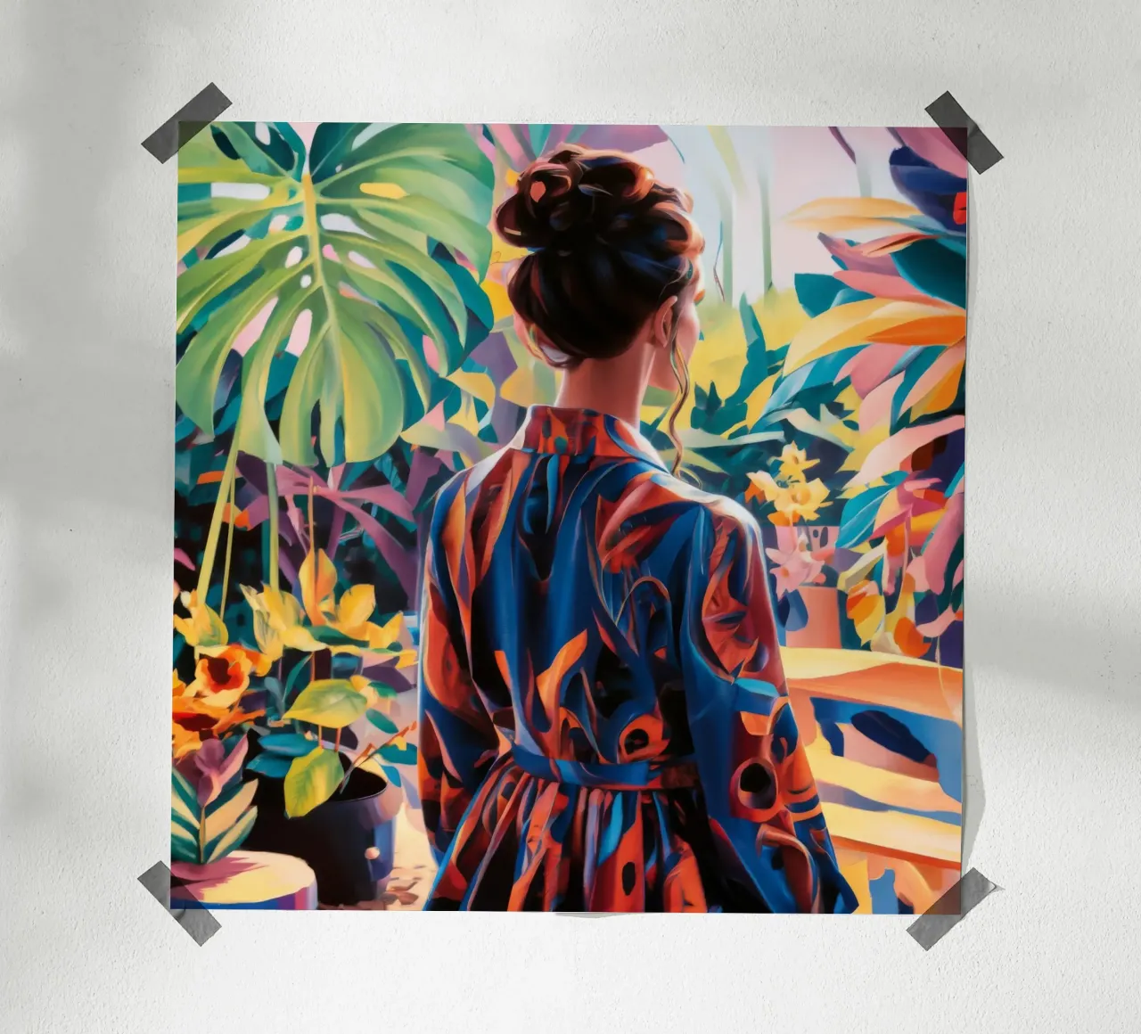 Momento di riflessione in giardino poster con telaio in plastica da Ebony Carpenter