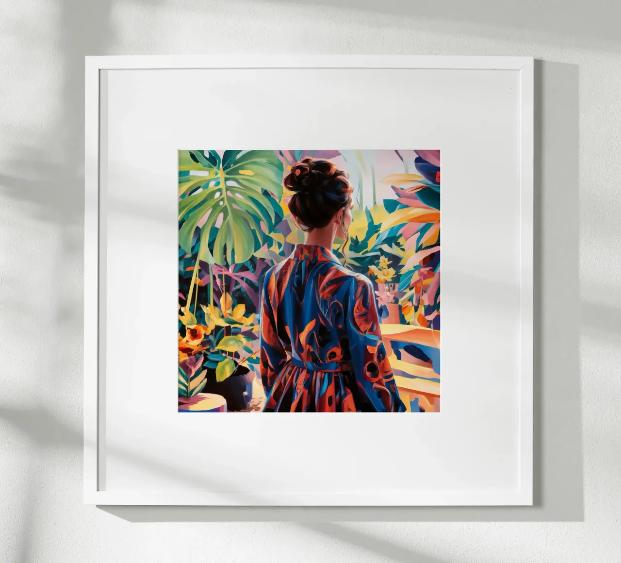 Momento di riflessione in giardino poster con telaio in plastica da Ebony Carpenter