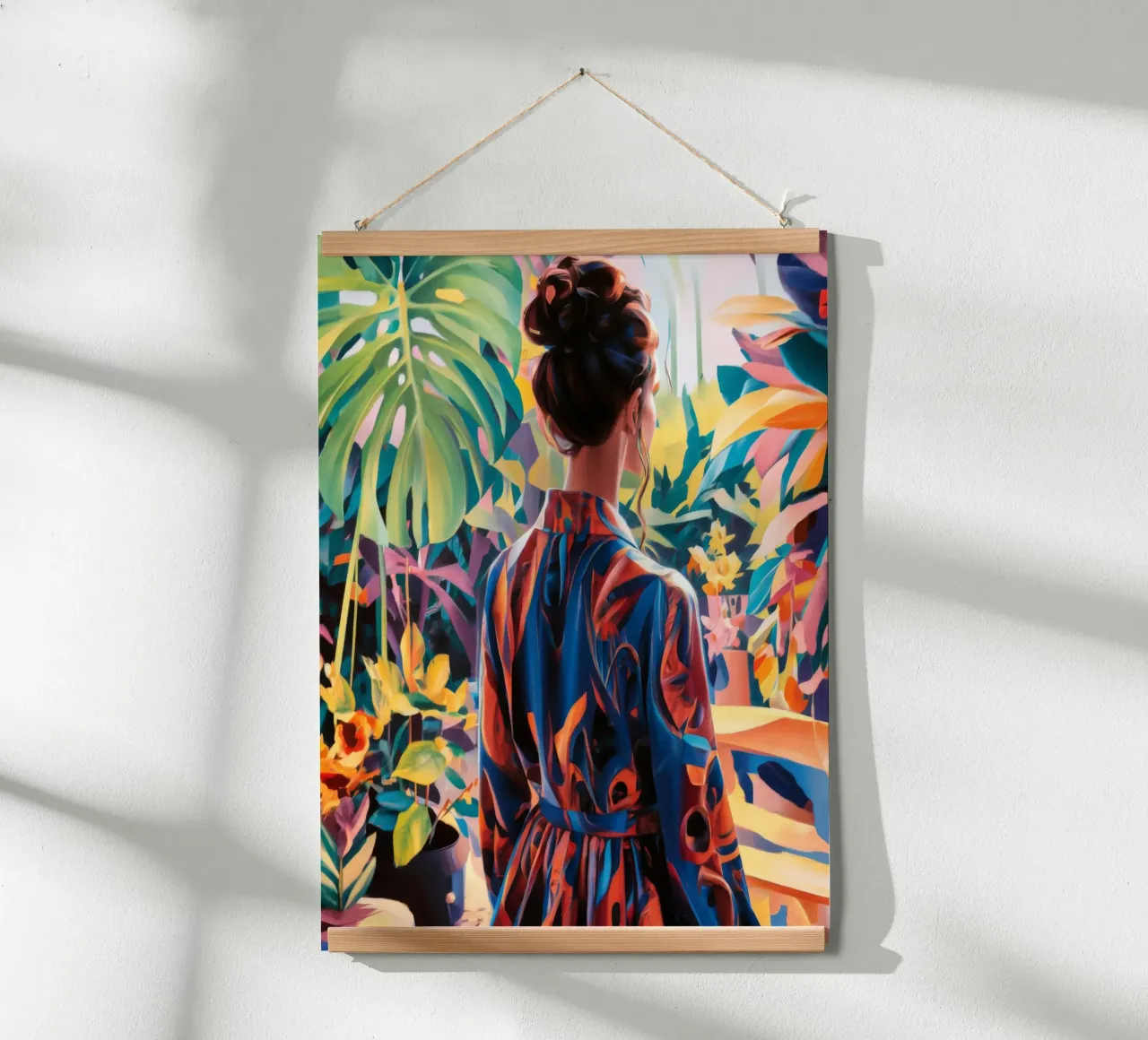 Momento di riflessione in giardino poster con telaio in plastica da Ebony Carpenter