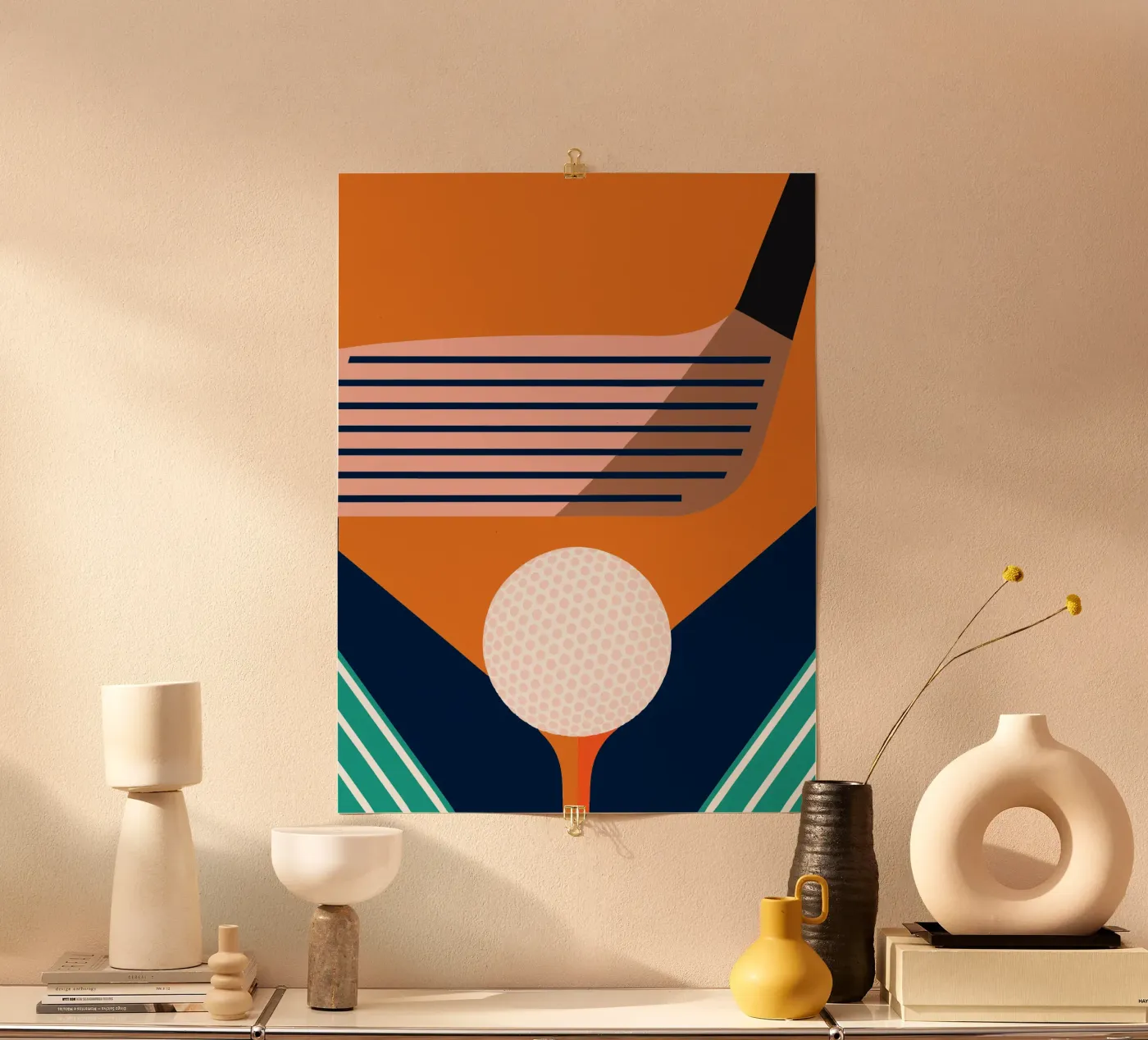 Golfbal poster van LOOK DIFFERENT
