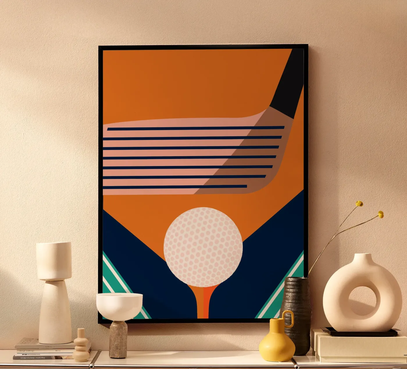 Golf Ball poster van LOOK DIFFERENT