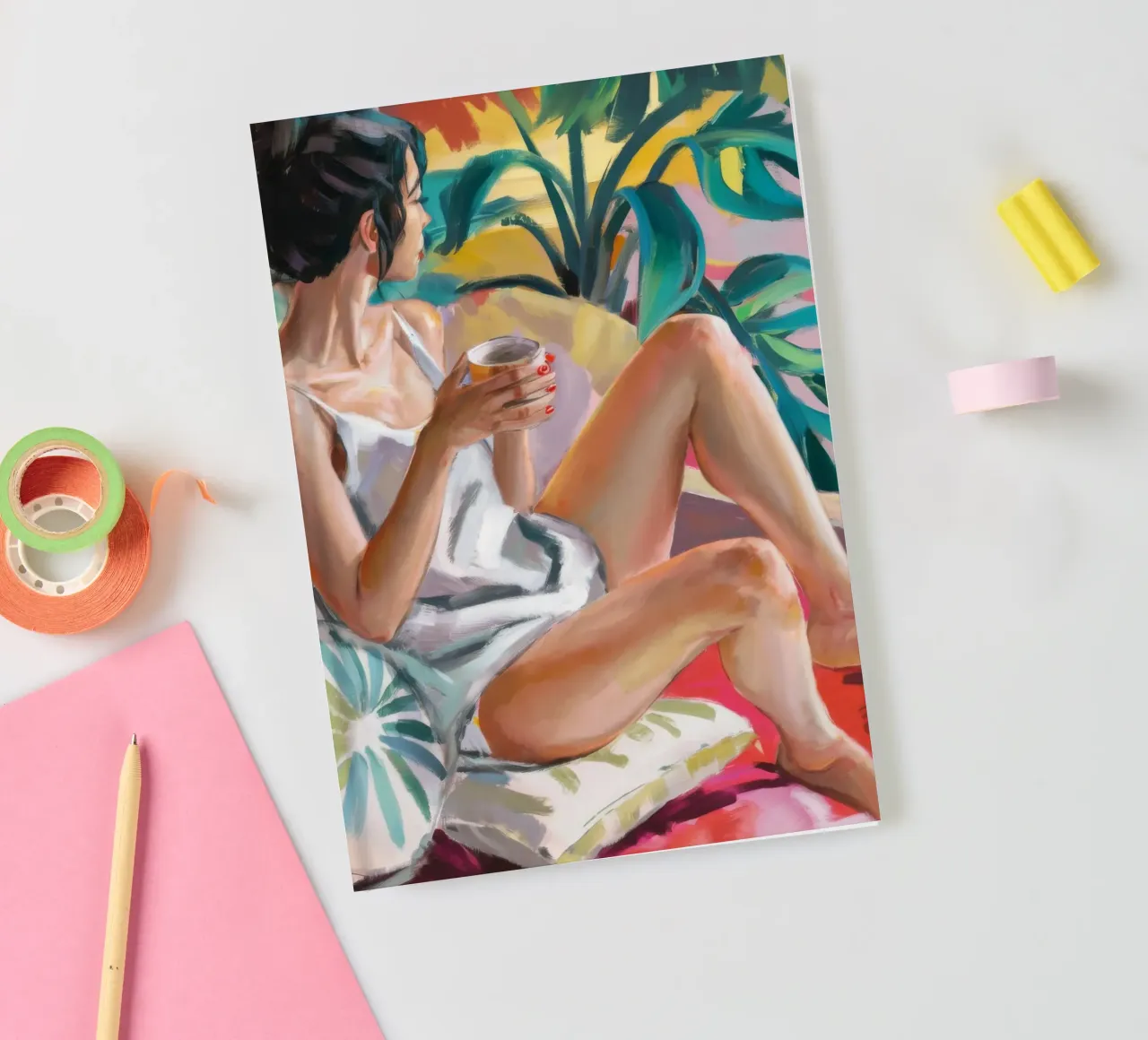 Relaxed Tropical Escape notebook by Ebony Carpenter