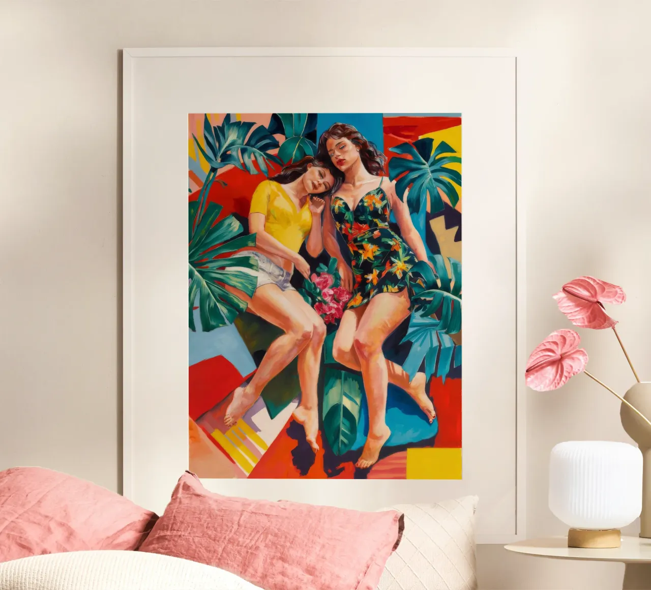 Beatitudine da sogno tropicale poster con telaio in plastica da Ebony Carpenter