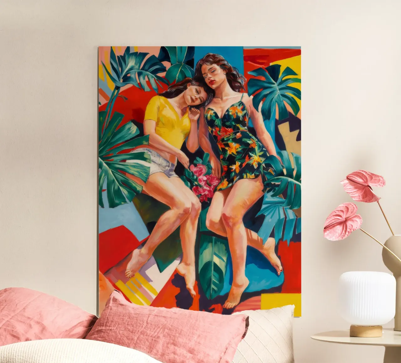 Beatitudine da sogno tropicale poster con telaio in plastica da Ebony Carpenter