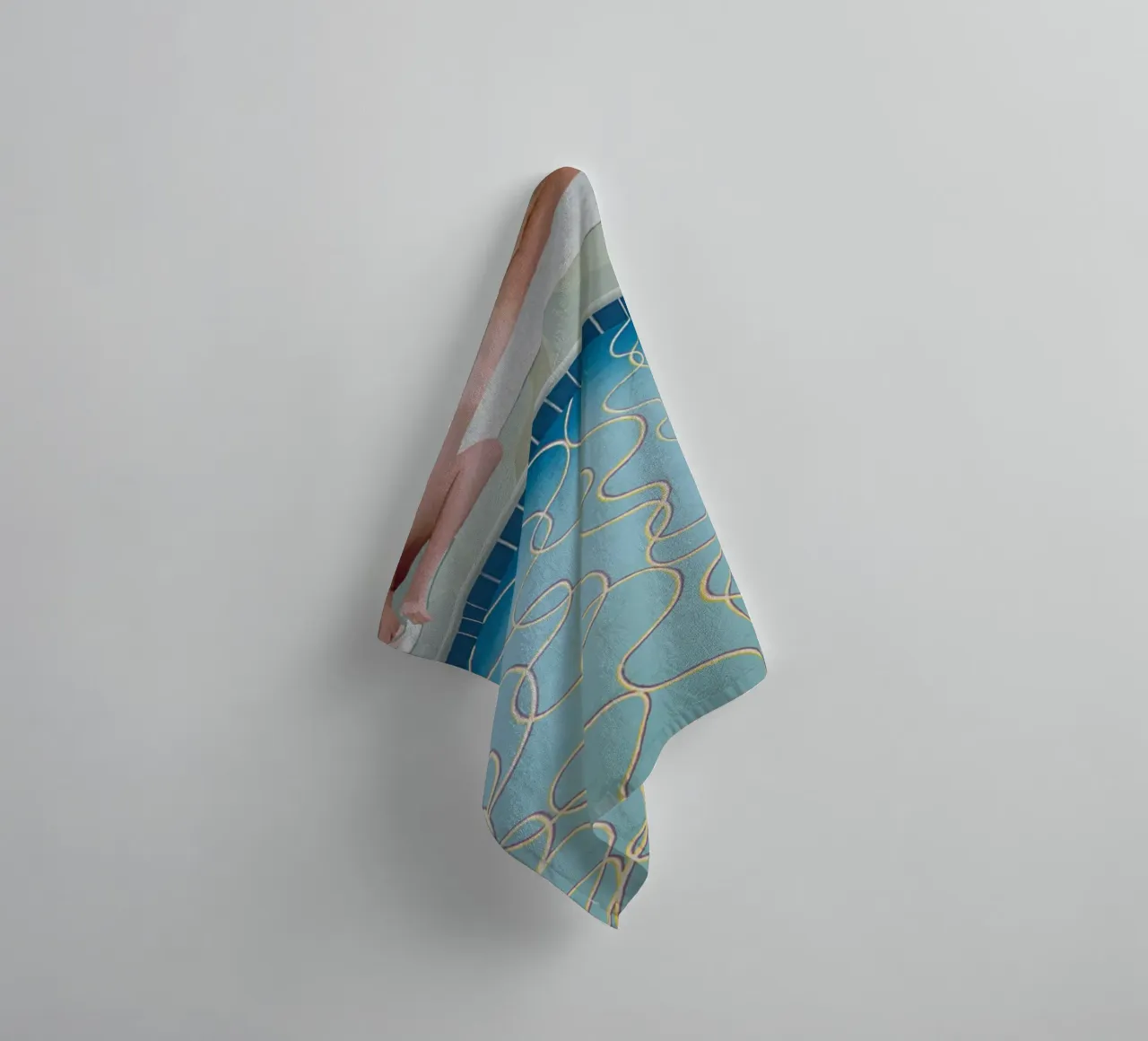 Figuur Zonnebader, 1966 badhanddoek van khanrosie