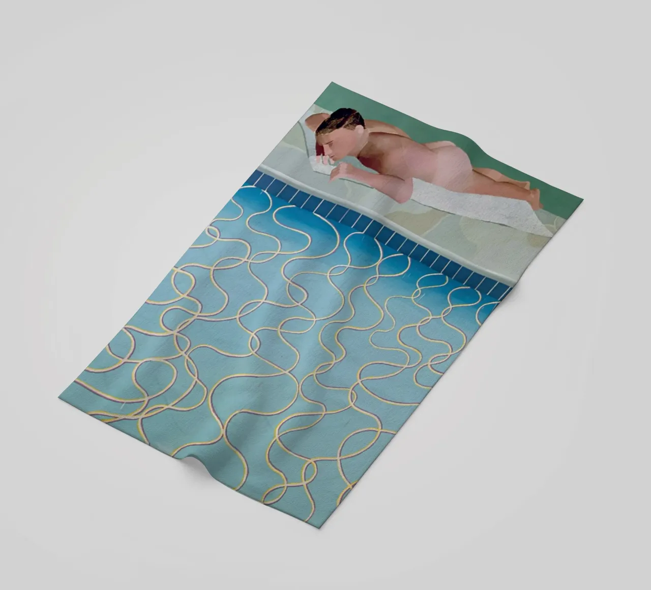 Figure Sunbather, 1966 beach towel by khanrosie
