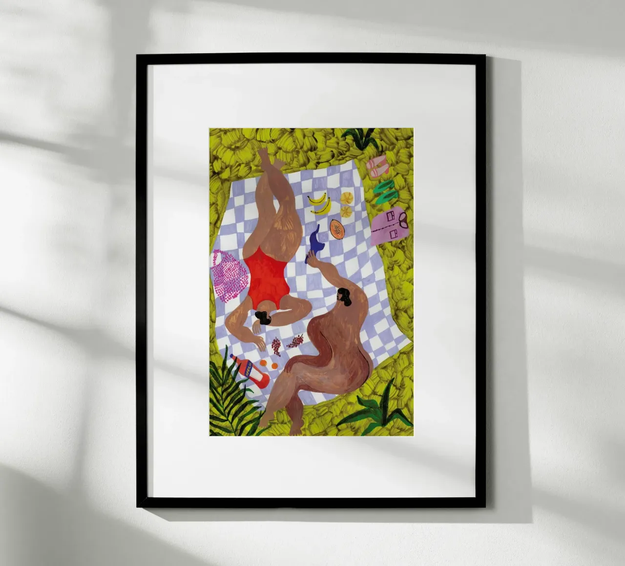 Picnic poster con telaio in legno da Nudes and Croissants