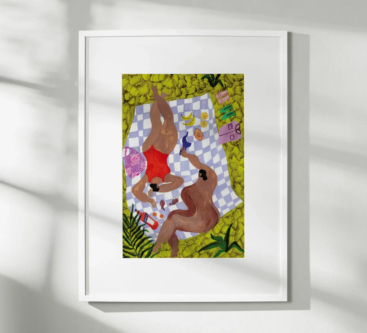 Picnic poster con telaio in legno da Nudes and Croissants