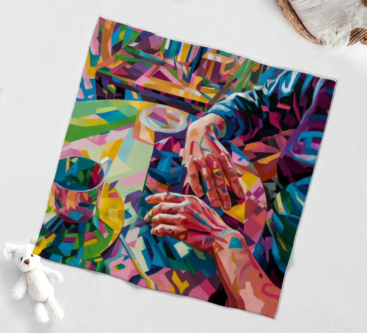 Hands of Creation fleece blanket by Ebony Carpenter