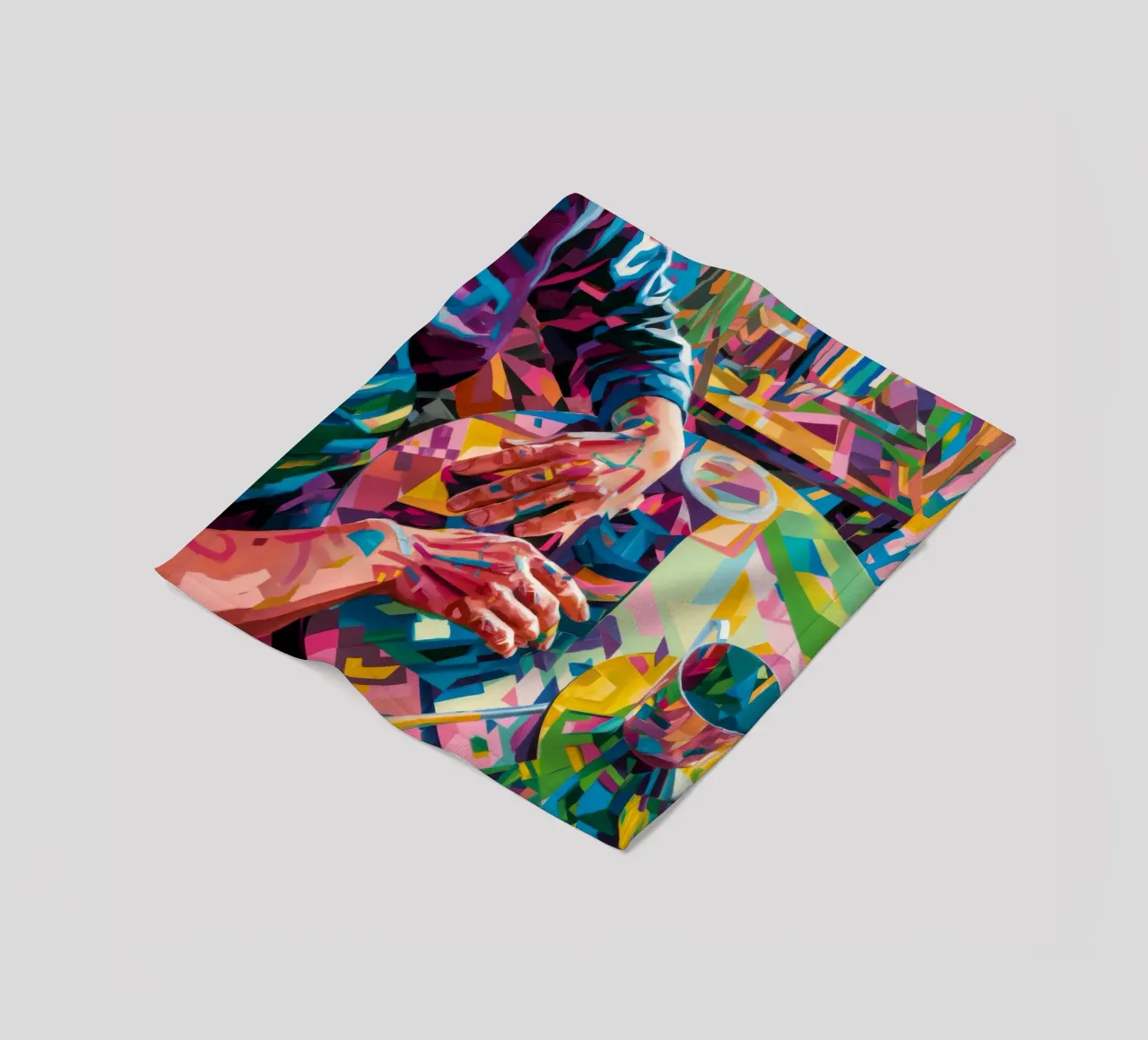 Hands of Creation fleece blanket by Ebony Carpenter