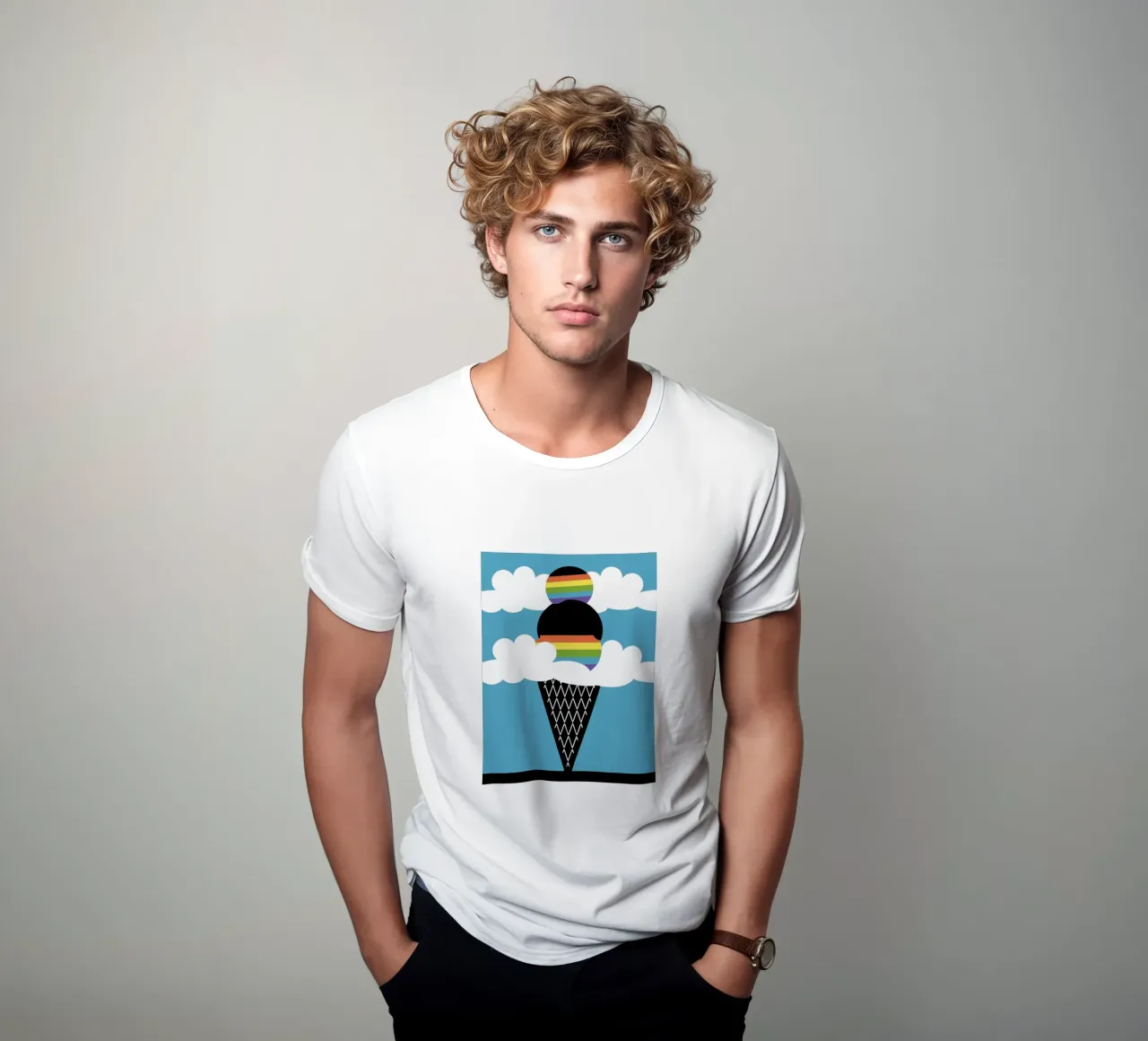 Rainbow Ice Cream t-shirt by LOOK DIFFERENT