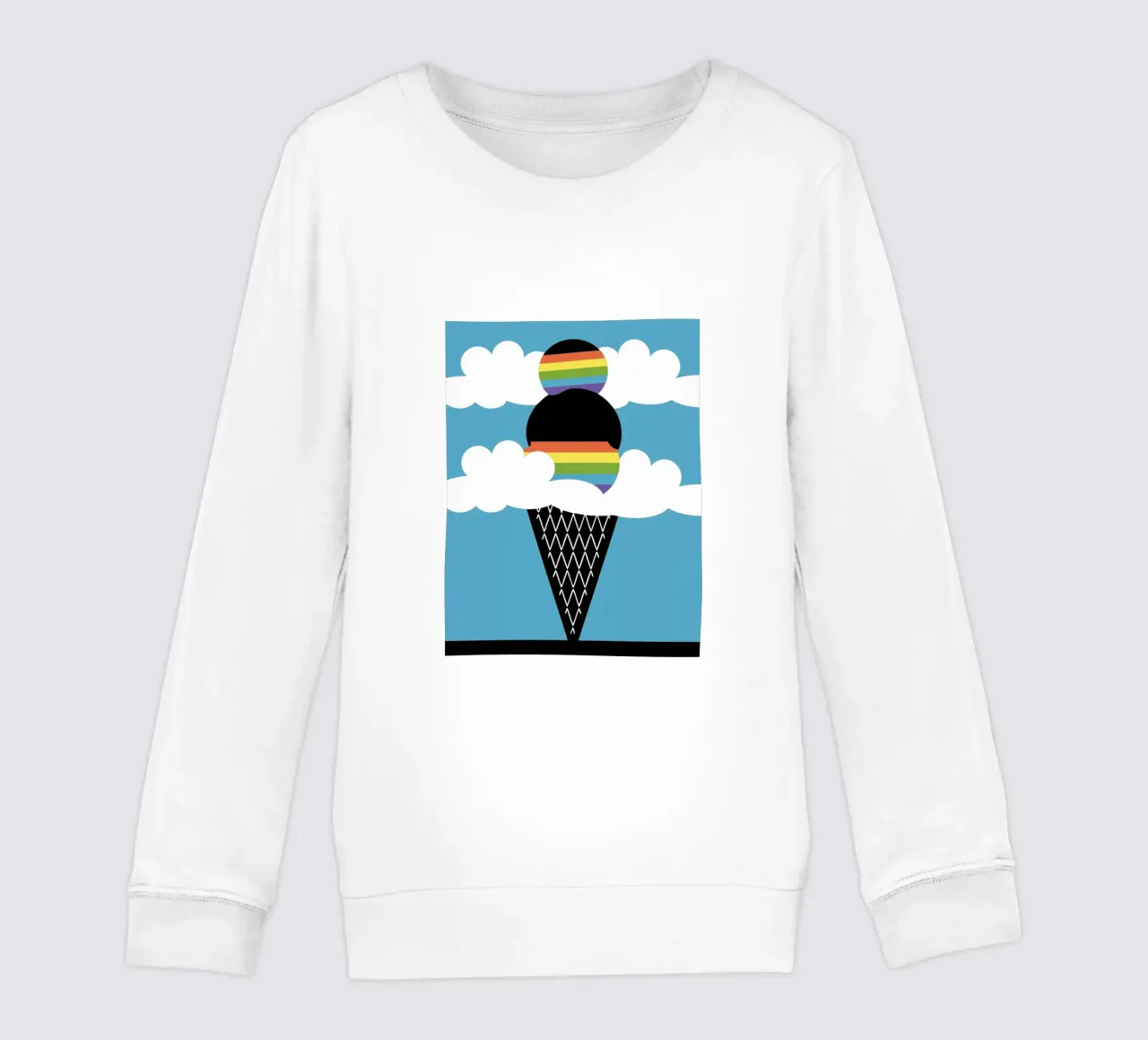 Gelato arcobaleno felpa bambino da LOOK DIFFERENT