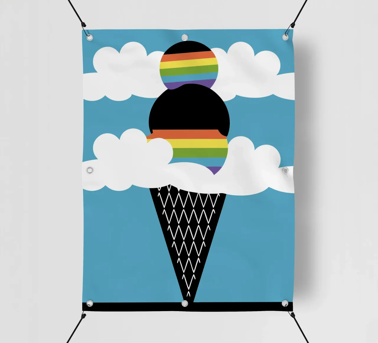 Gelato arcobaleno telo in pvc da LOOK DIFFERENT