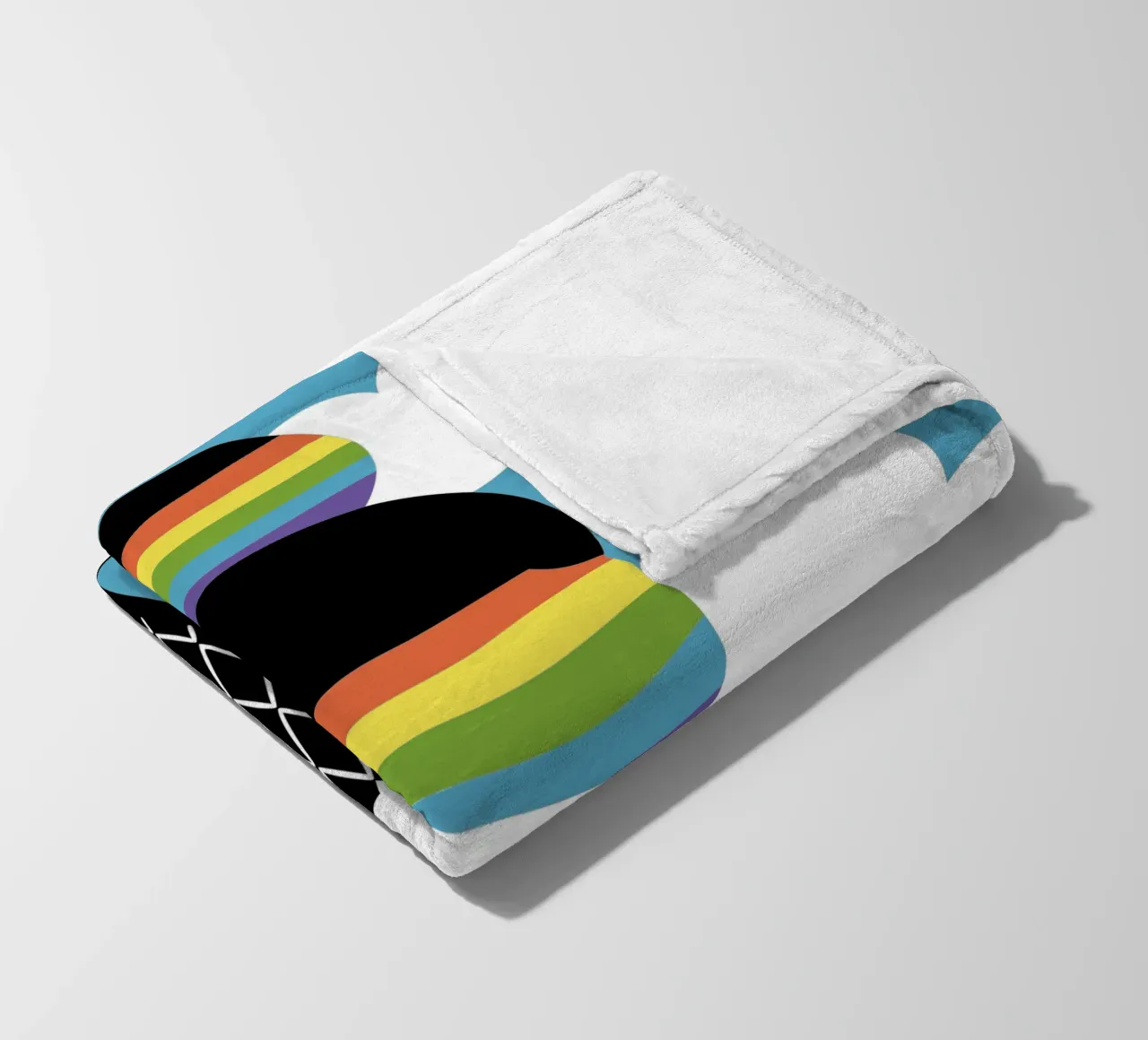 Rainbow Ice Cream fleece blanket by LOOK DIFFERENT