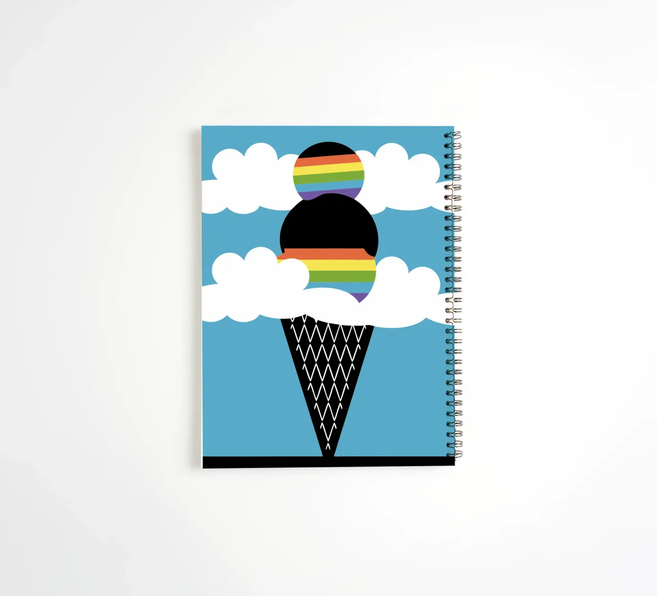 Rainbow Ice Cream spiral notebook by LOOK DIFFERENT