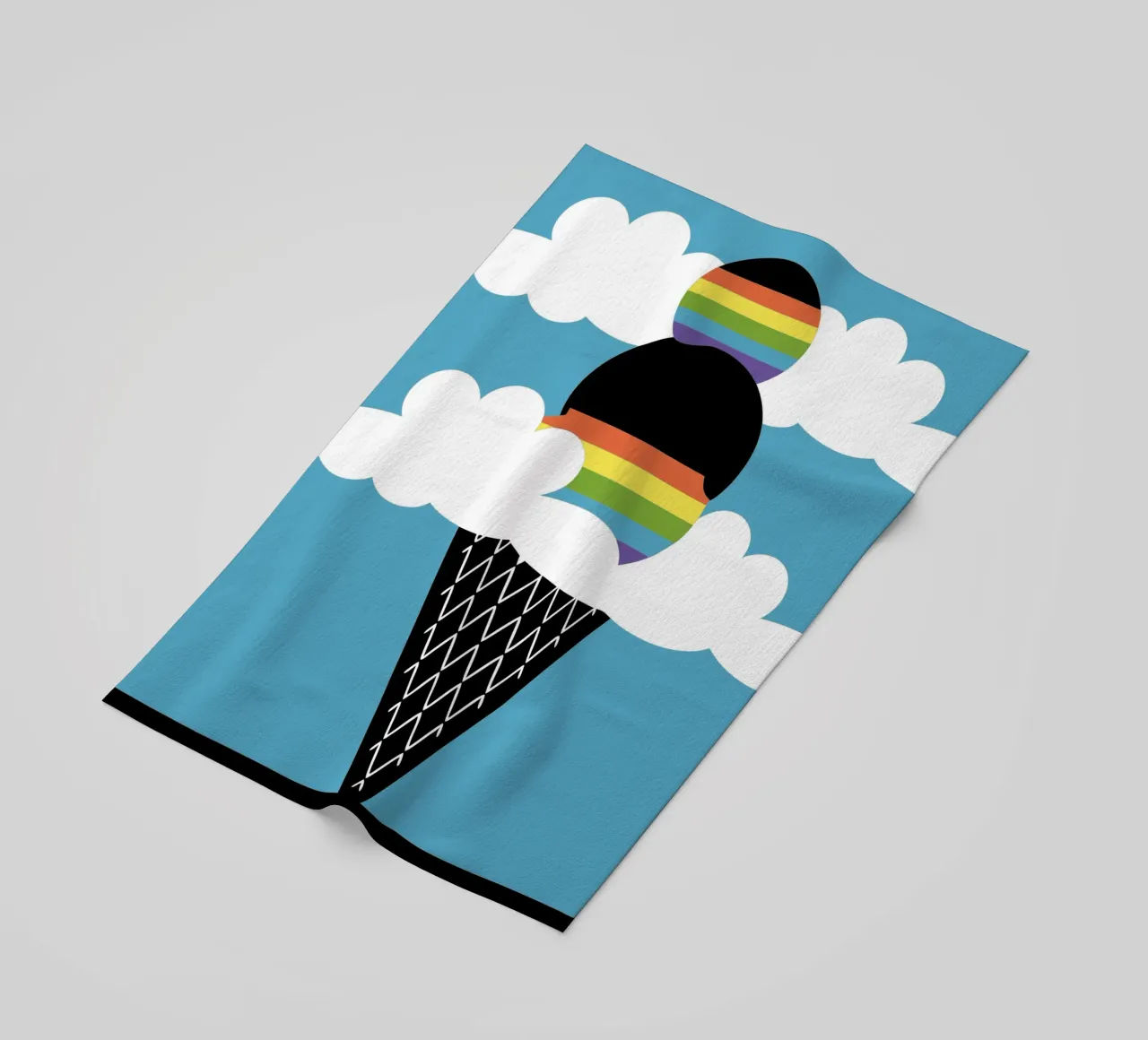 Gelato arcobaleno telo mare da LOOK DIFFERENT