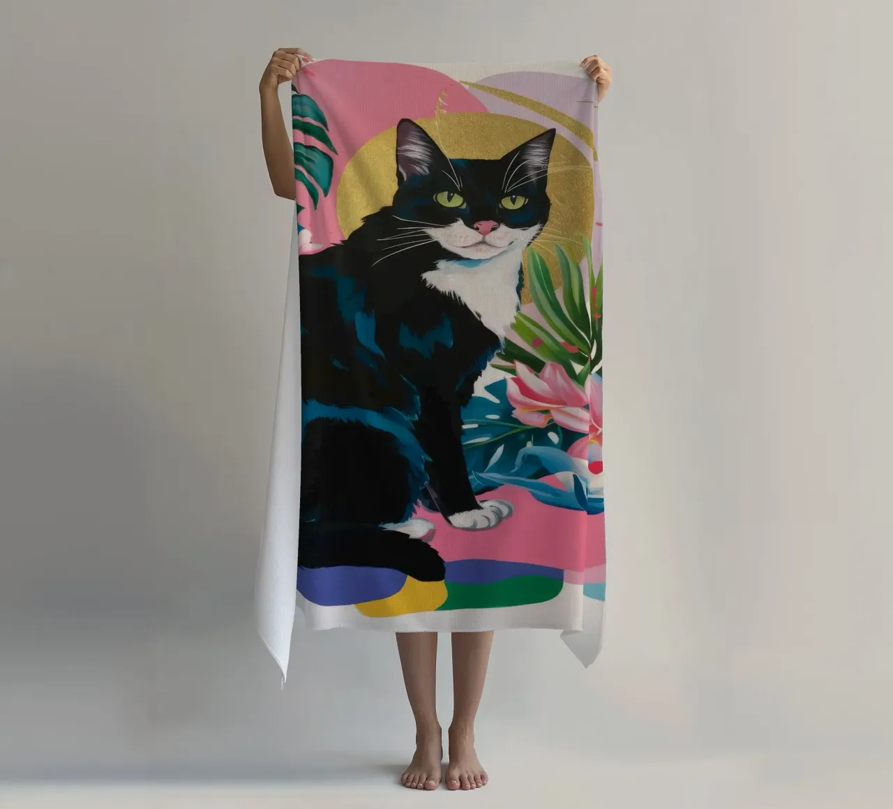 Maestà felina telo mare da Ebony Carpenter