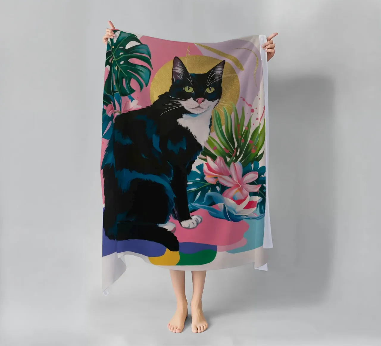 Maestà felina telo mare da Ebony Carpenter