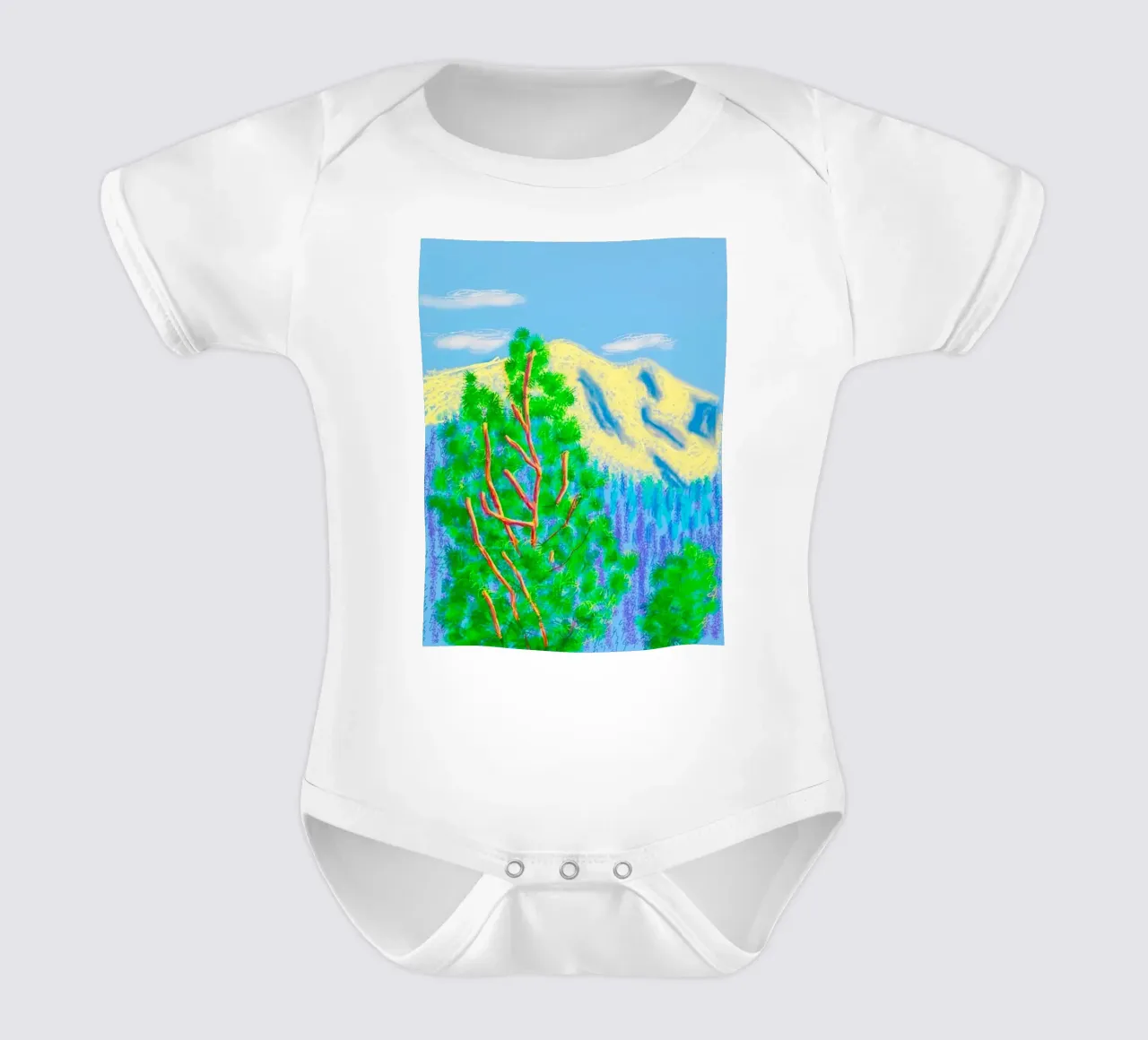 mountains garrowby hill short-sleeve baby romper by khanrosie