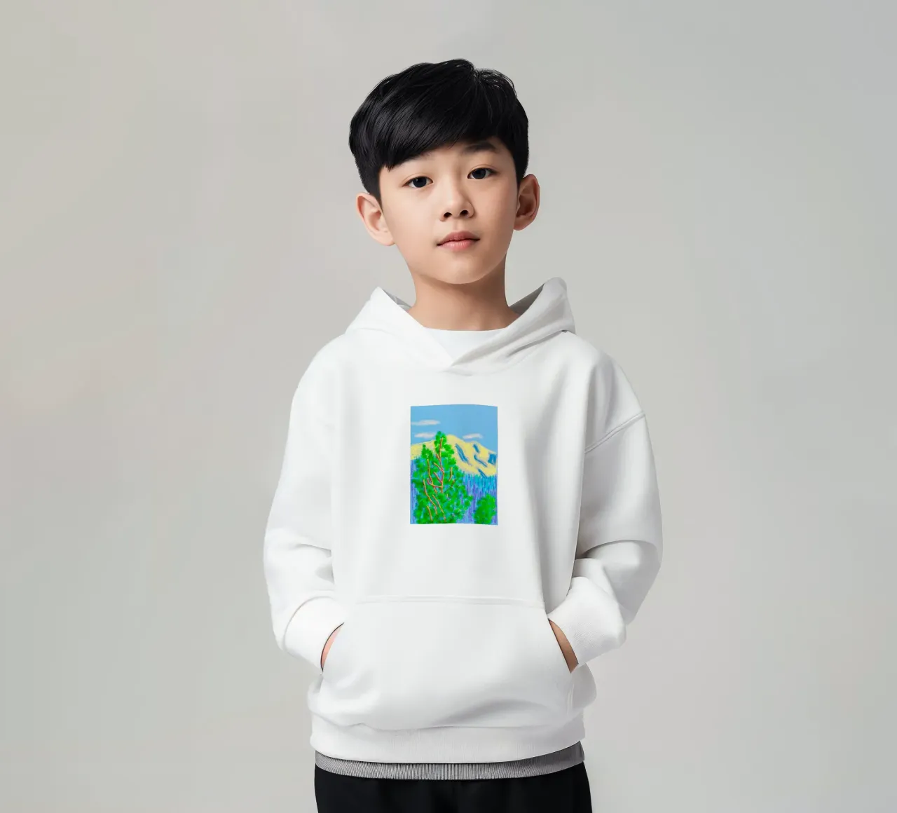 mountains garrowby hill kids hoodie by khanrosie