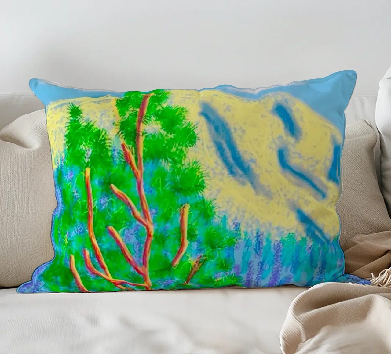 mountains garrowby hill decorative cushion by khanrosie