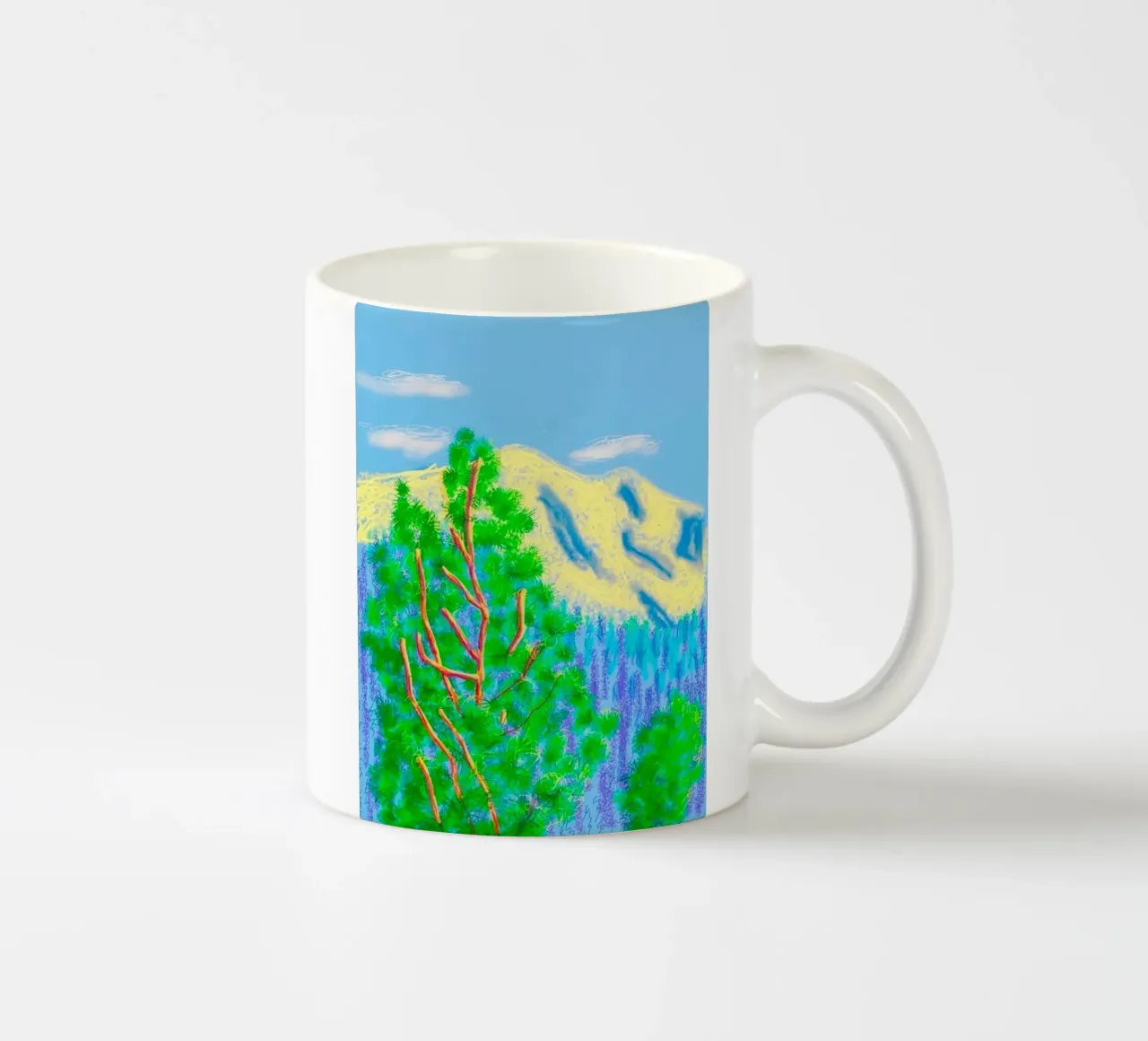 mountains garrowby hill ceramic mug by khanrosie