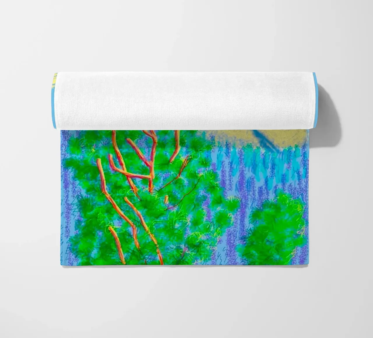 mountains garrowby hill beach towel by khanrosie