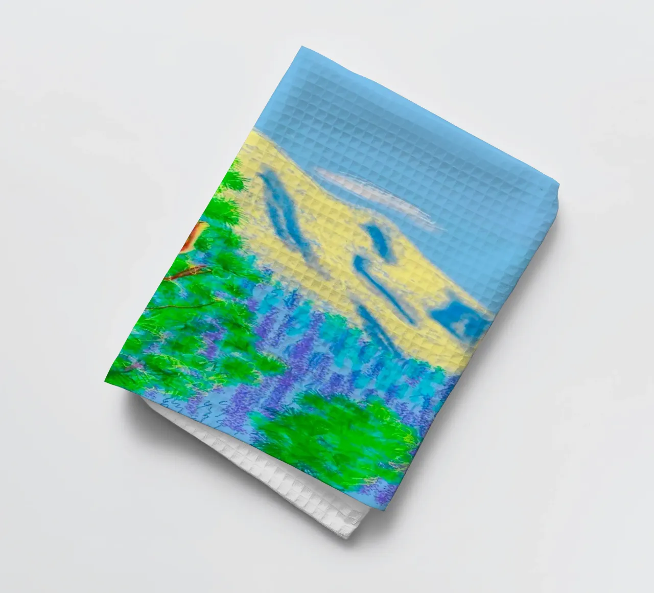 mountains garrowby hill tea towel by khanrosie