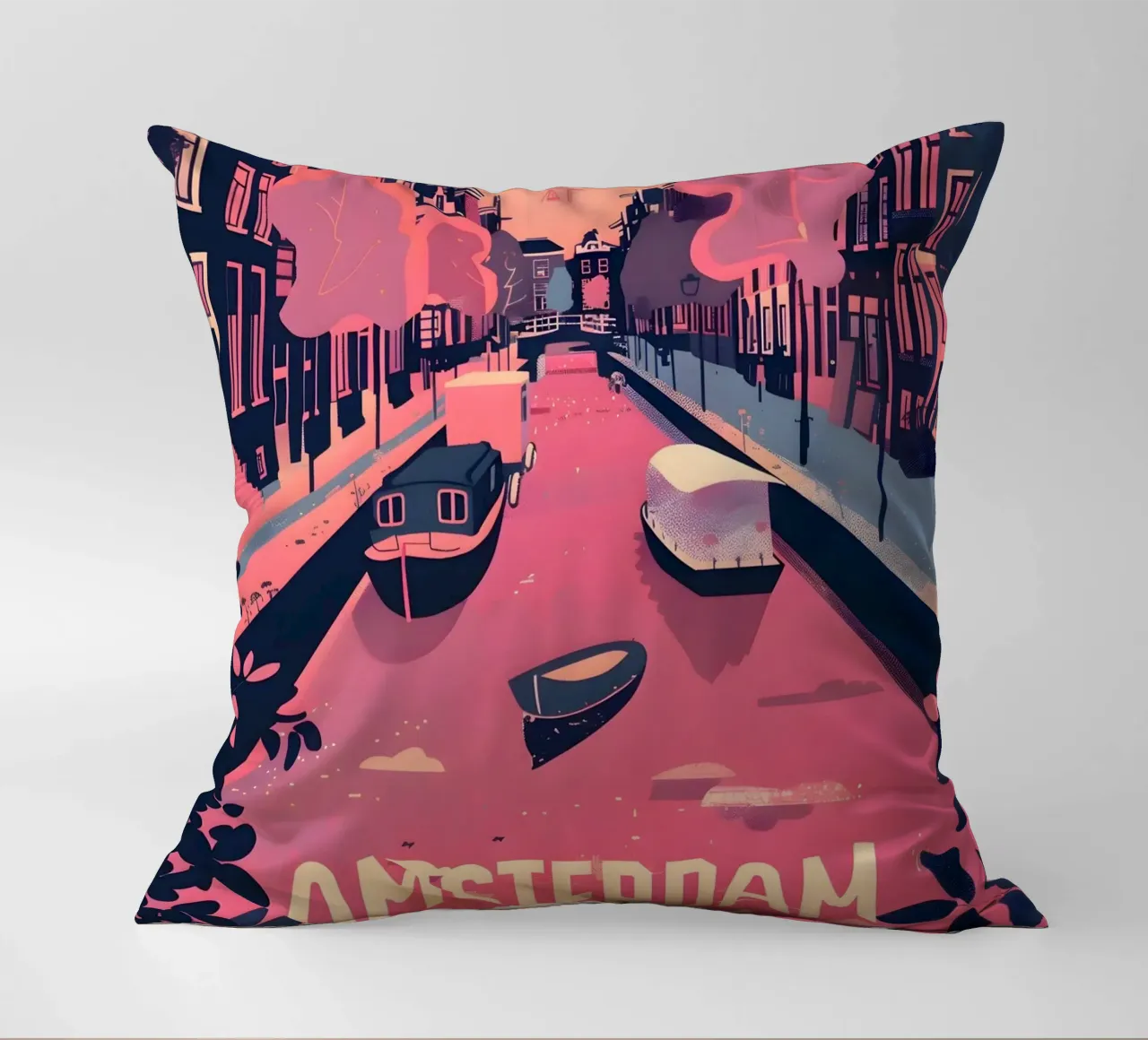 Amsterdam vintage Reiseposter cuscino da Vintage Travel Art