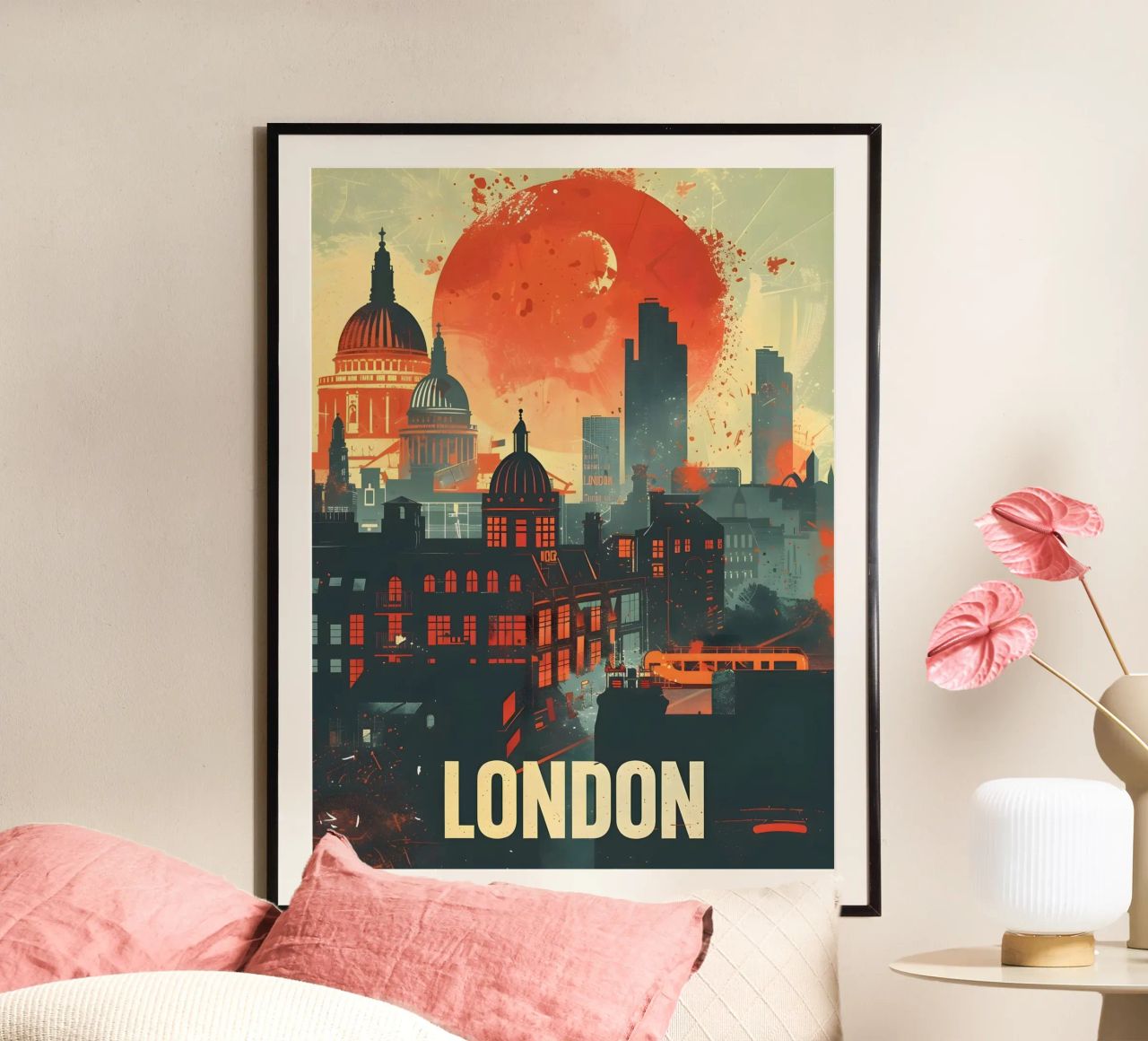 London vintage Kunst poster by Vintage Travel Art