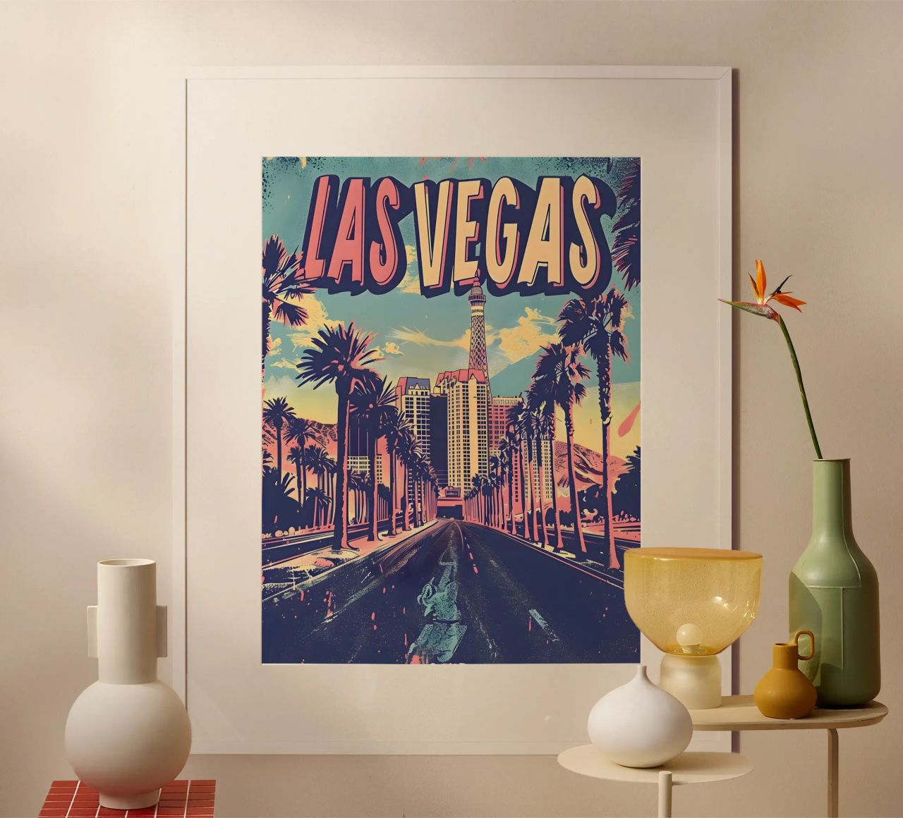 Las Vegas Vintage Reiseposter poster by Vintage Travel Art