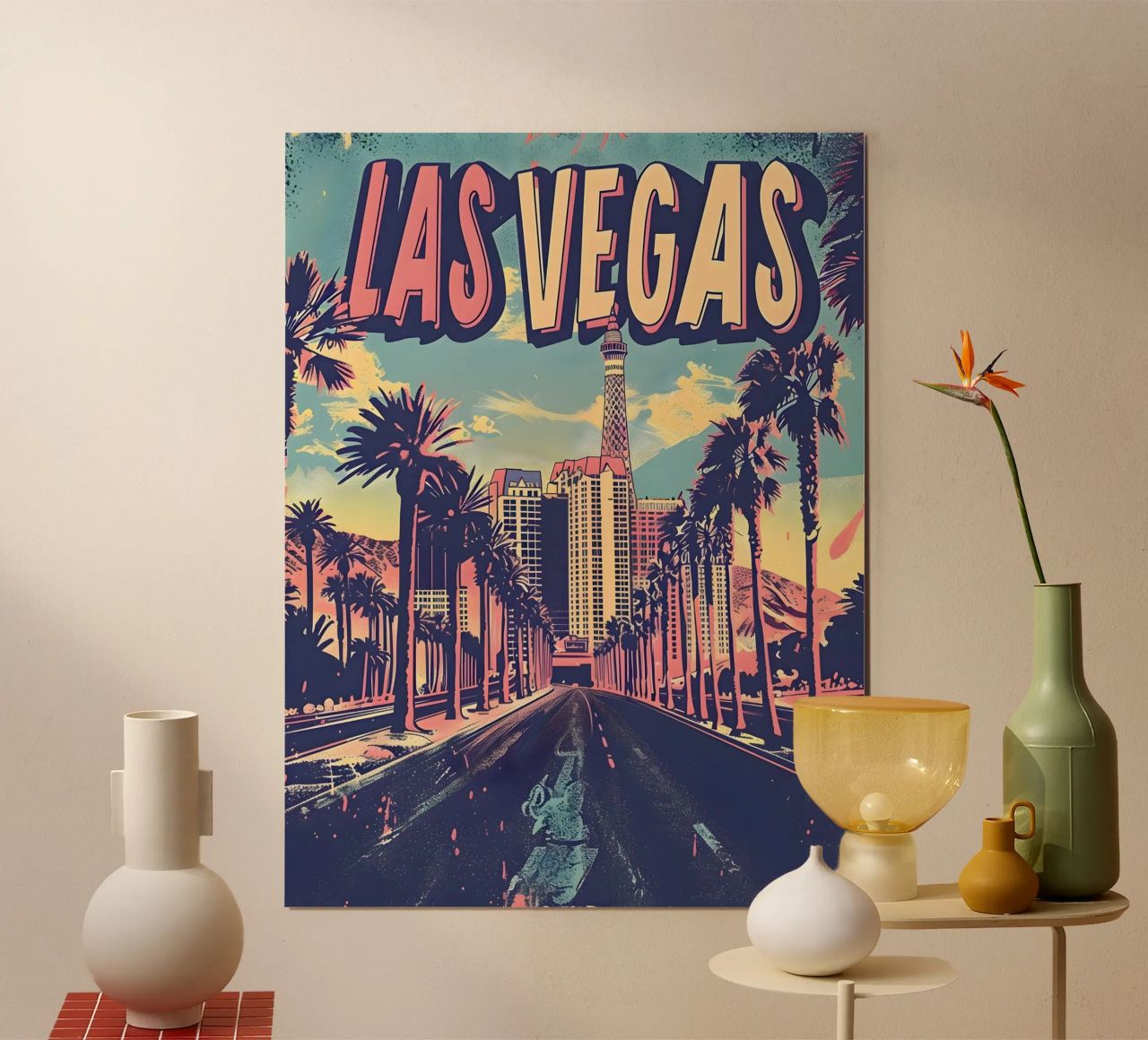 Las Vegas Vintage Reiseposter poster by Vintage Travel Art