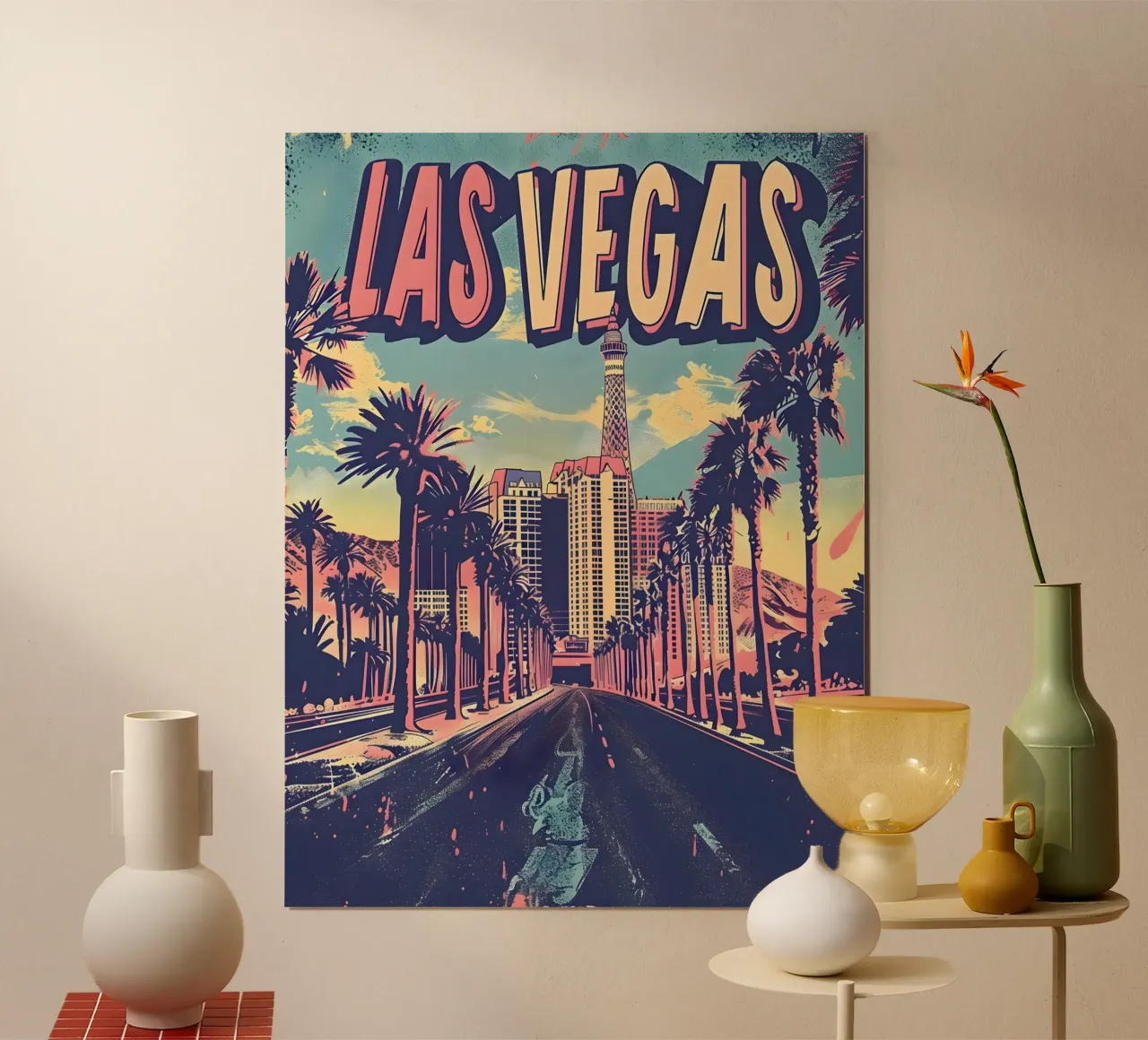 Las Vegas Vintage Reiseposter poster by Vintage Travel Art