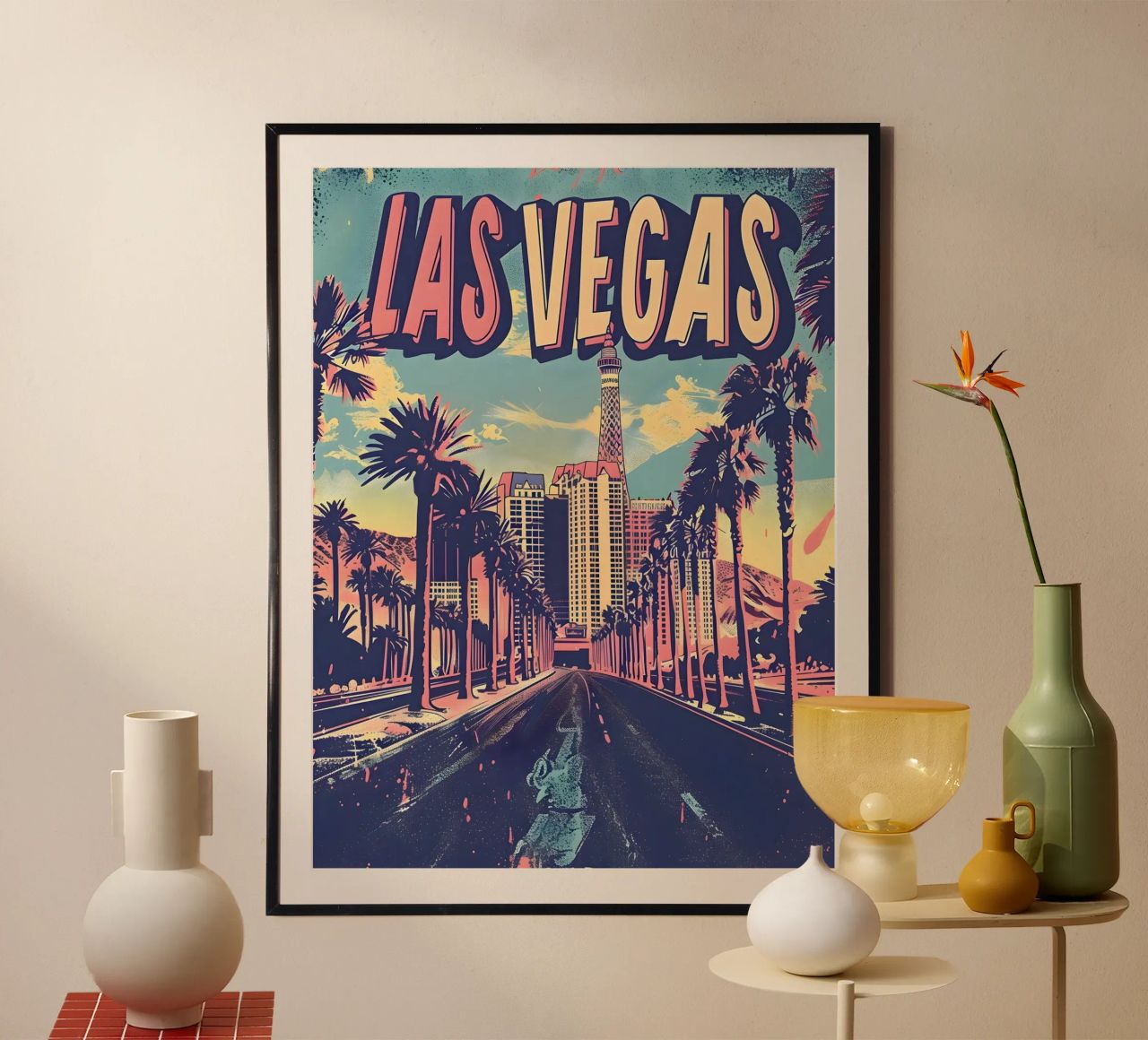 Las Vegas Vintage Reiseposter poster by Vintage Travel Art