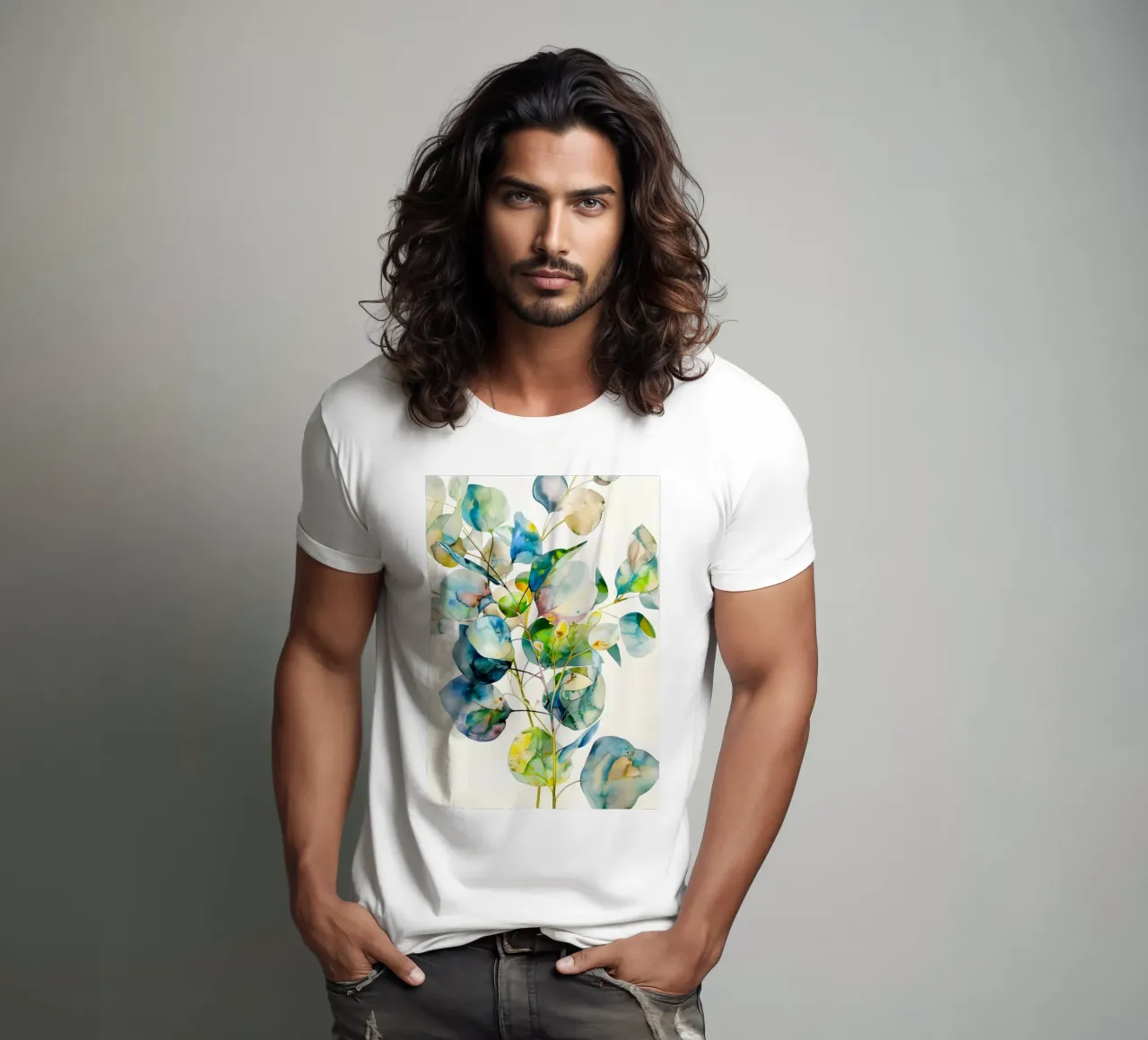 Eucalyptusbladeren t-shirt van Justyna Jaszke JBJart