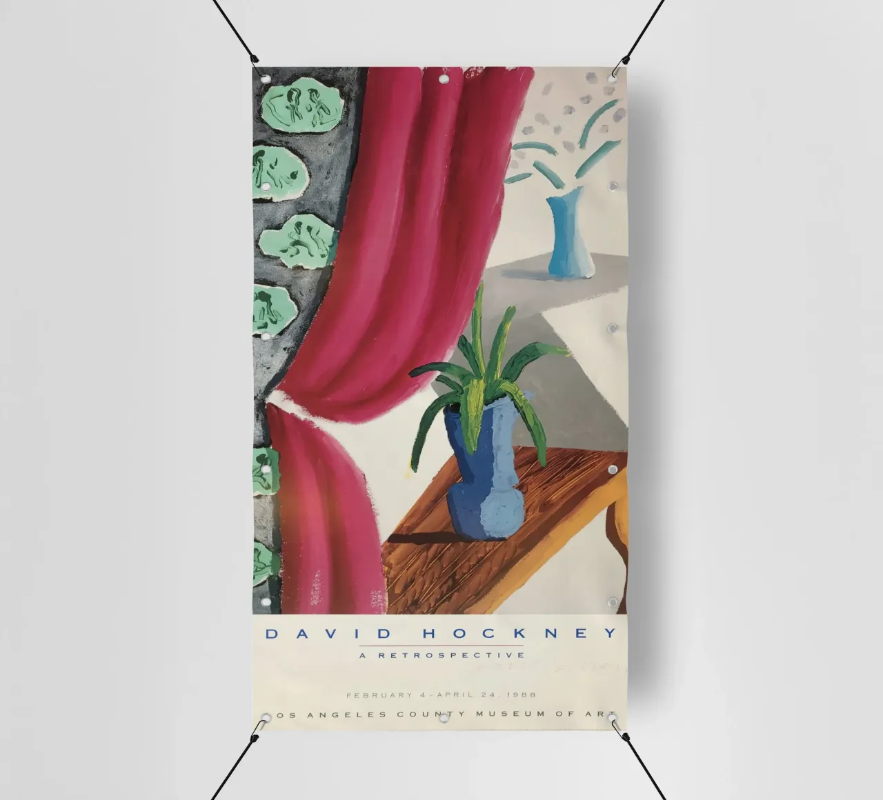 LACMA hockney retrospective 1988 pvc cover by khanrosie
